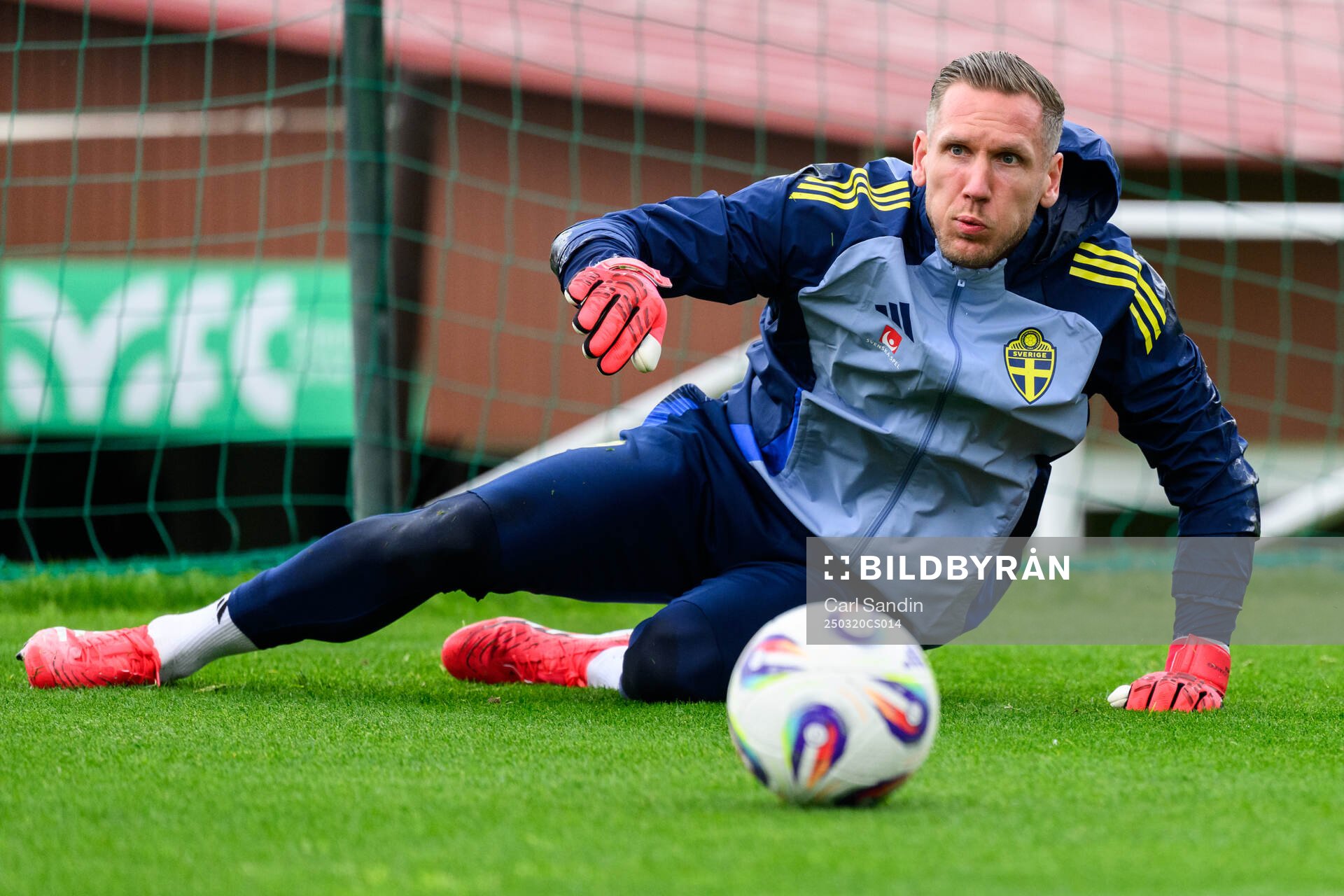 Goalkeeper Robin Olsen of the Swedish men's national