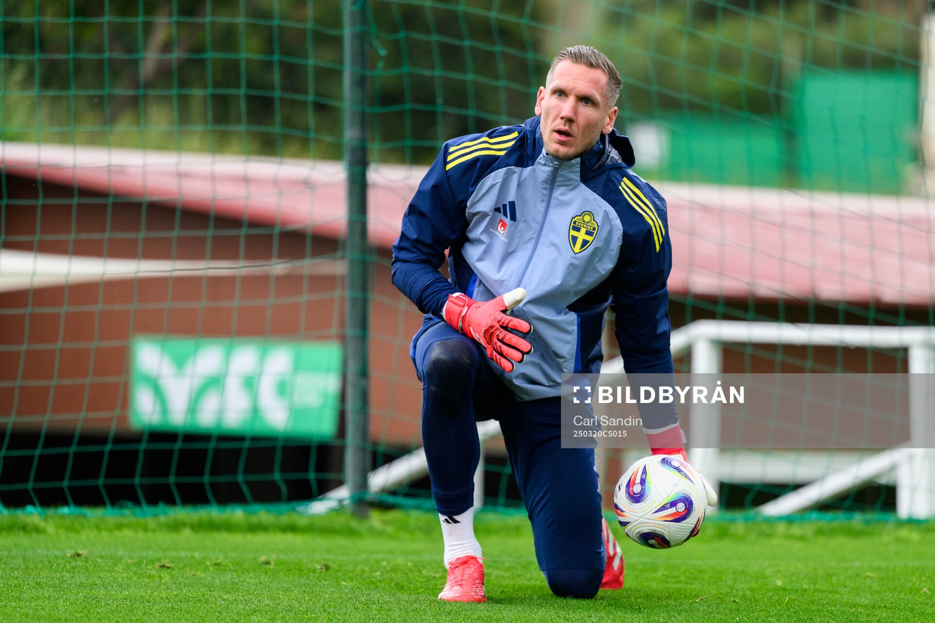Goalkeeper Robin Olsen of the Swedish men's national