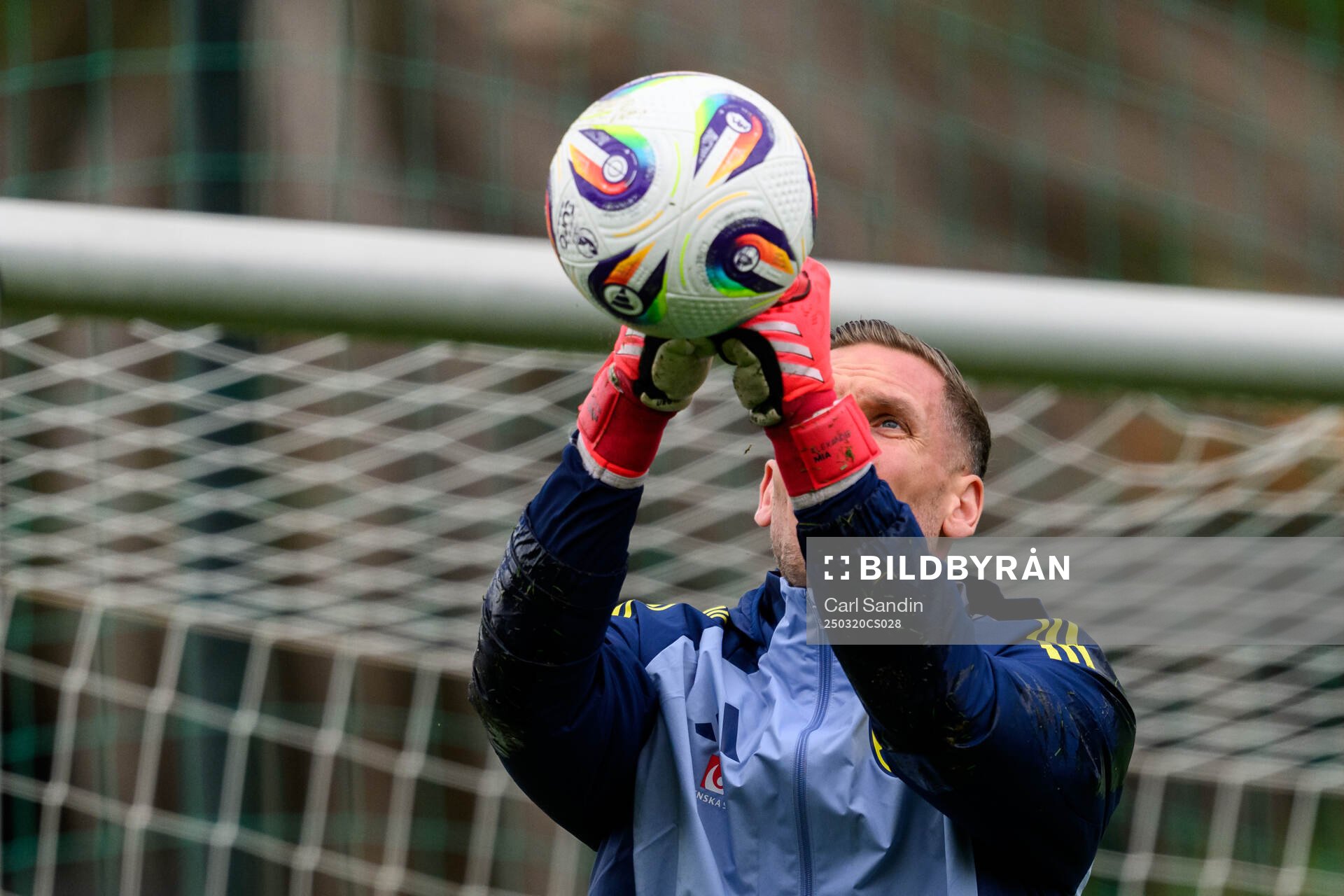 Goalkeeper Robin Olsen of the Swedish men's national
