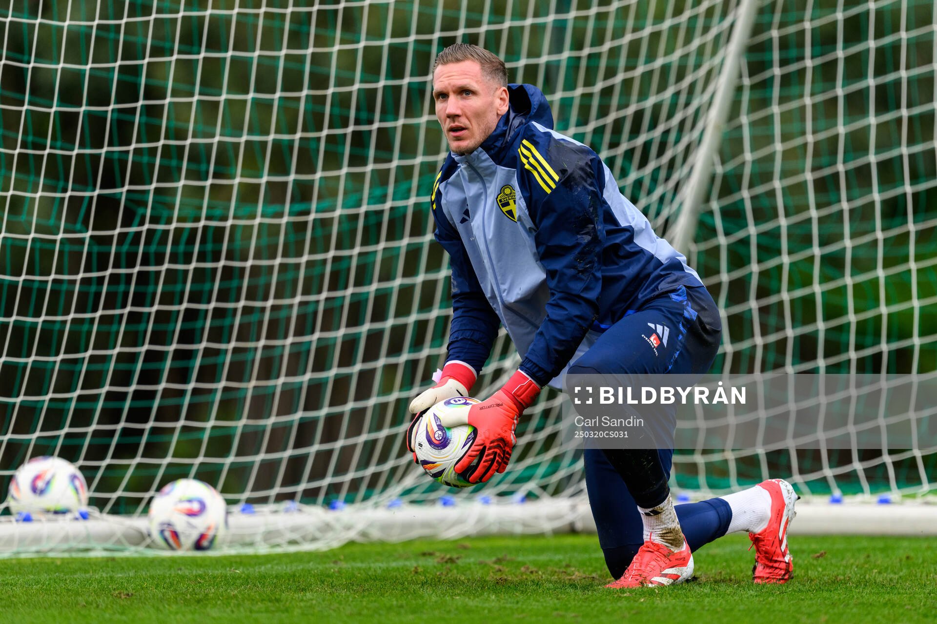 Goalkeeper Robin Olsen of the Swedish men's national