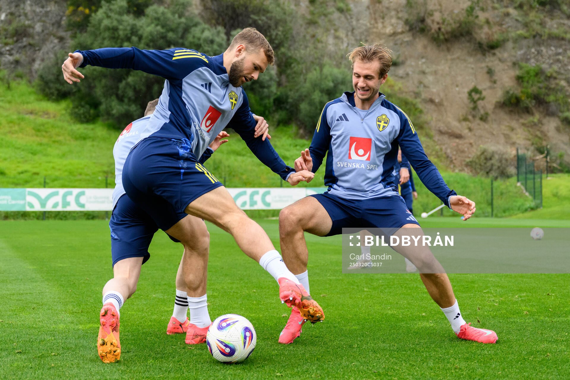 Jesper Karlström and Benjamin Nygren of the Swedish men's