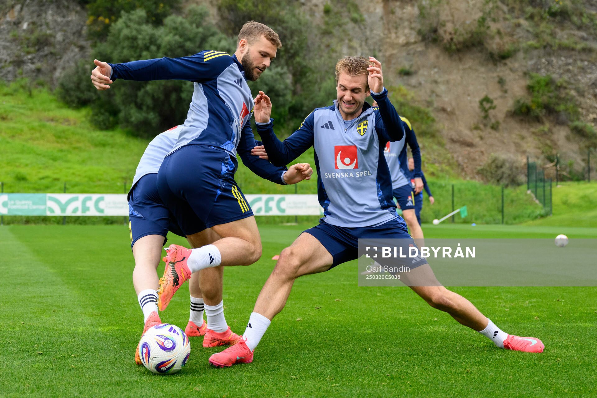 Jesper Karlström and Benjamin Nygren of the Swedish men's