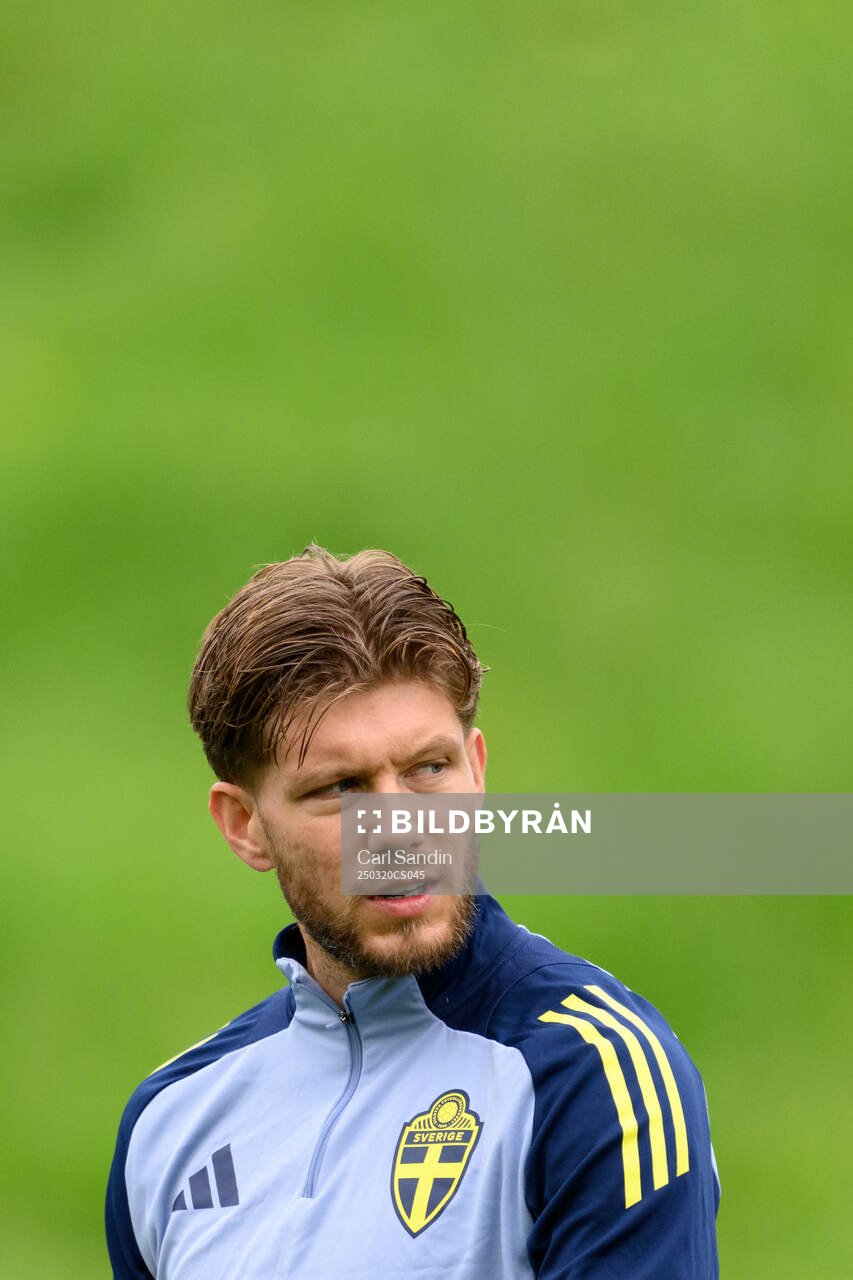 Anton Saletros of the Swedish men's national football team