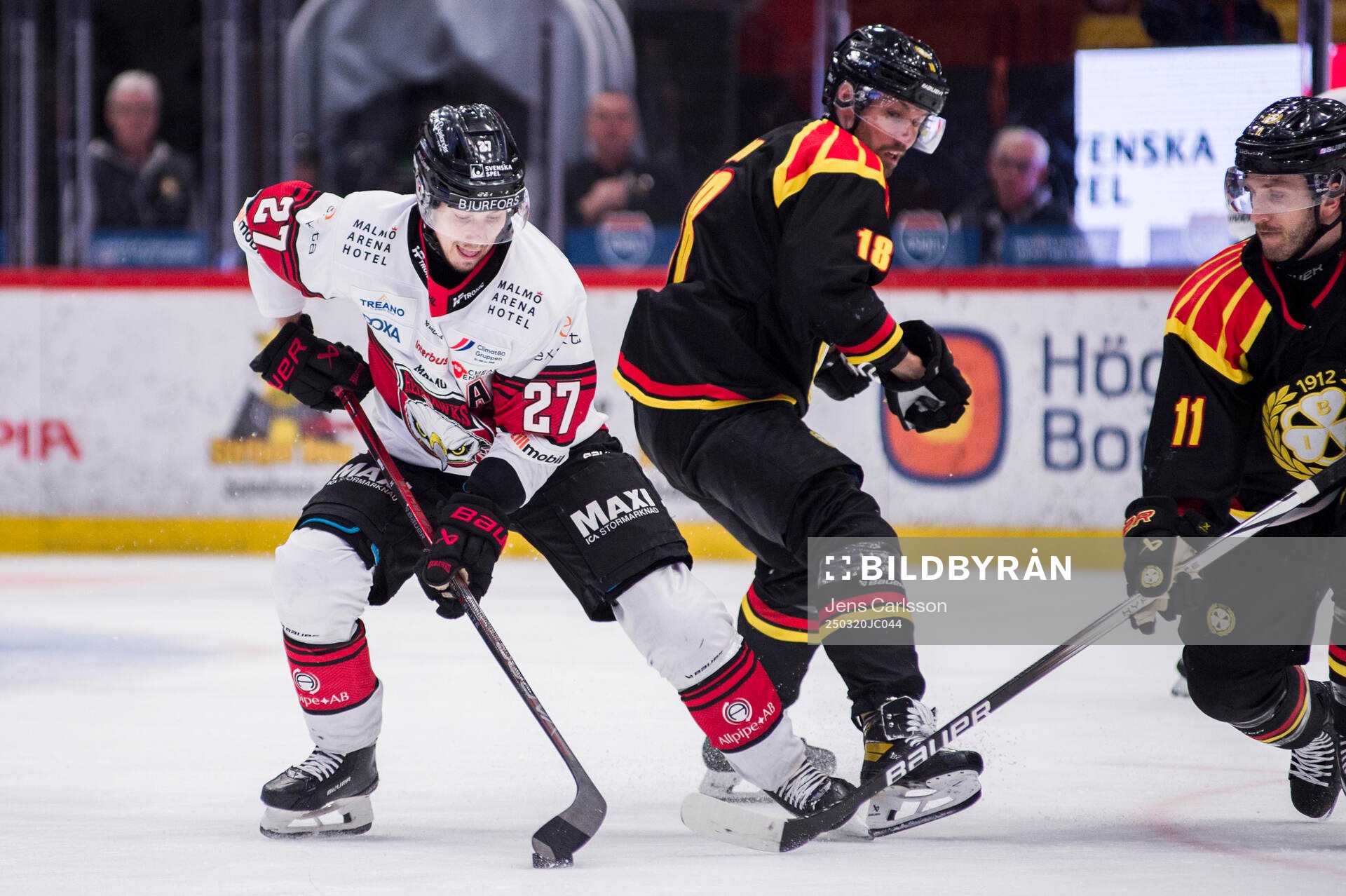 Malmö Redhawks Henrik Haapala och Brynäs Anton Rödin