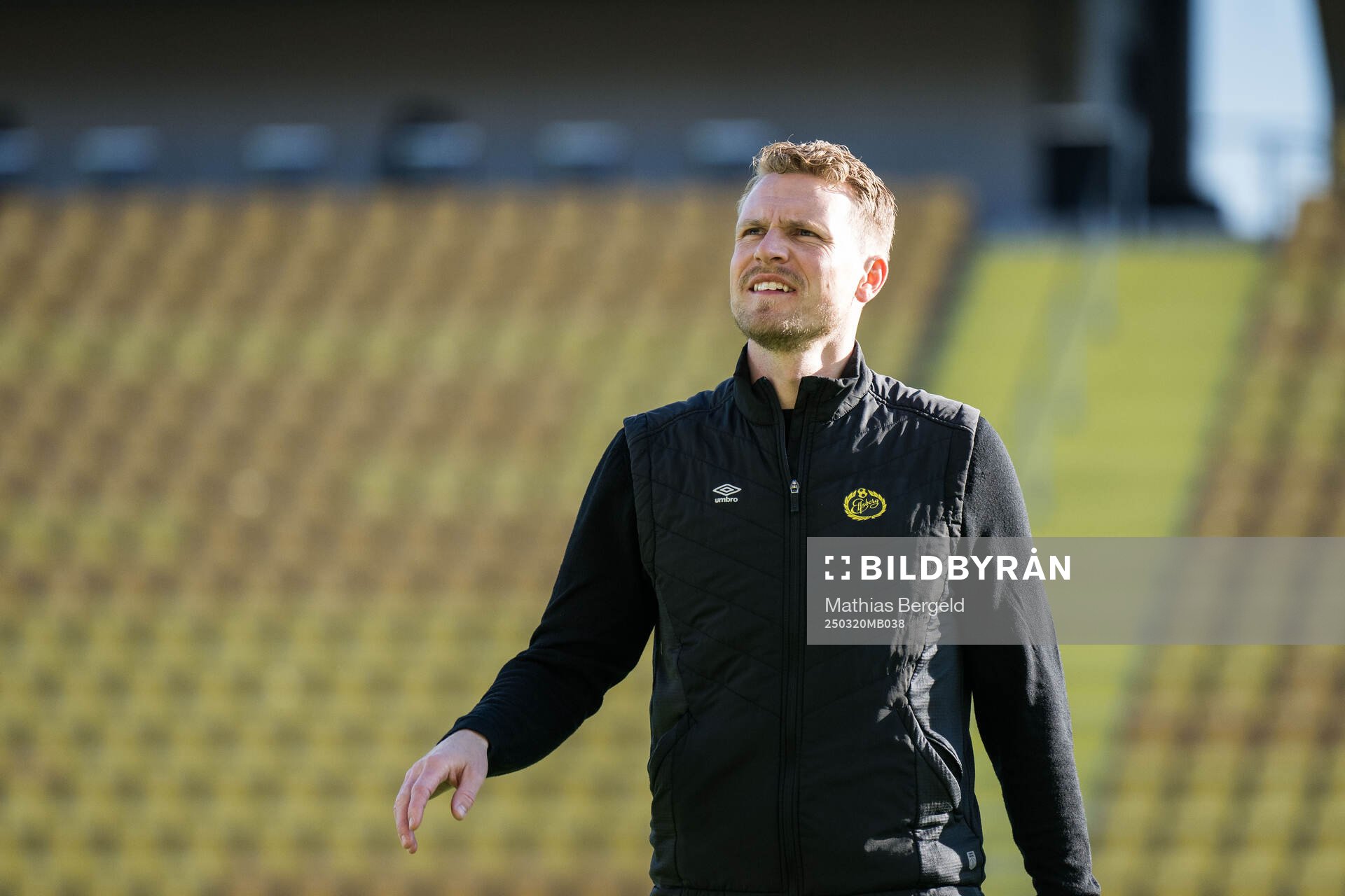 Elfsborgs tränare Oscar Hiljemark efter träningsmatchen i fotboll mellan Elfsborg och GAIS den 20 mars 2025 i Borås. 
