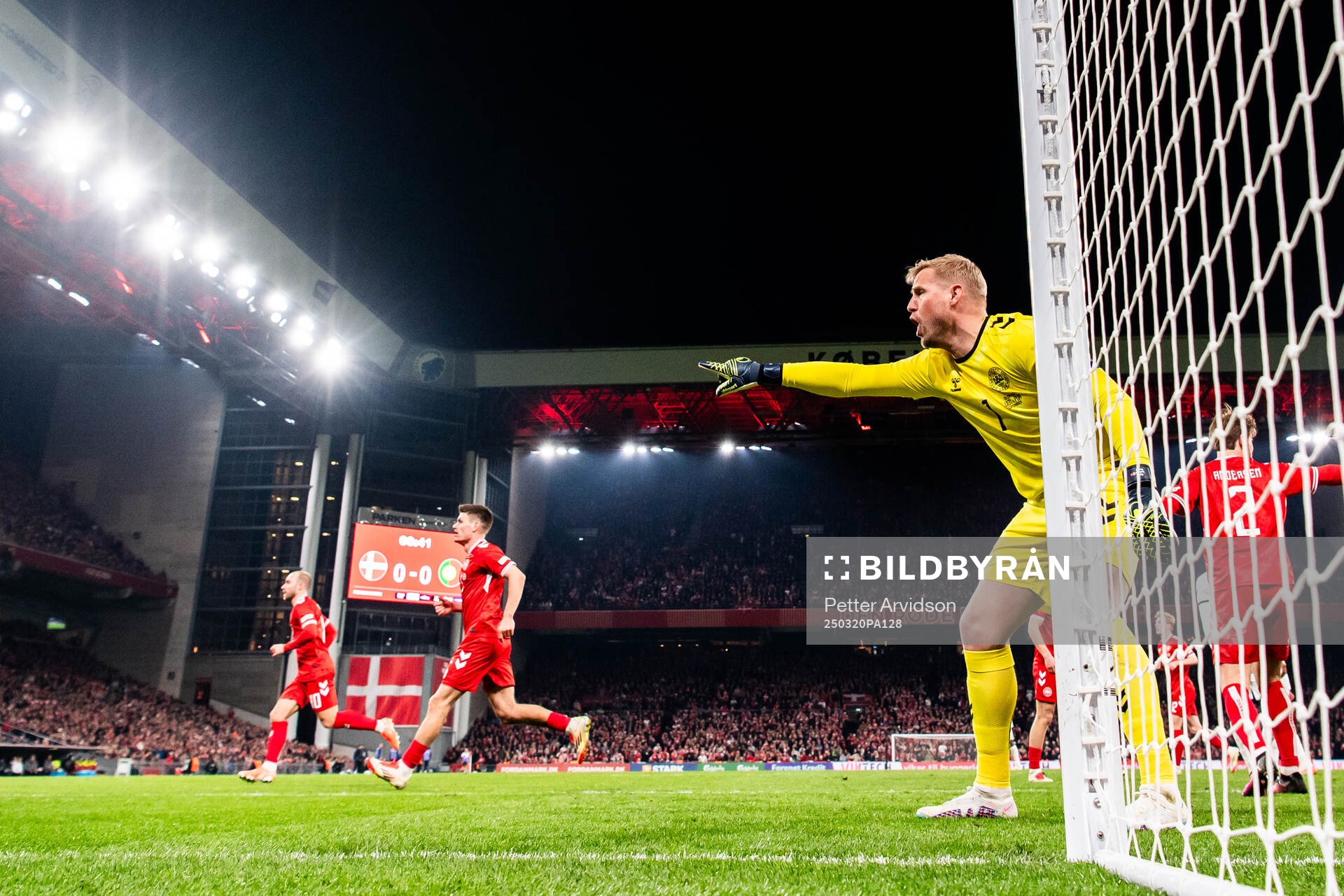 Goalkeeper Kasper Schmeichel of Denmark