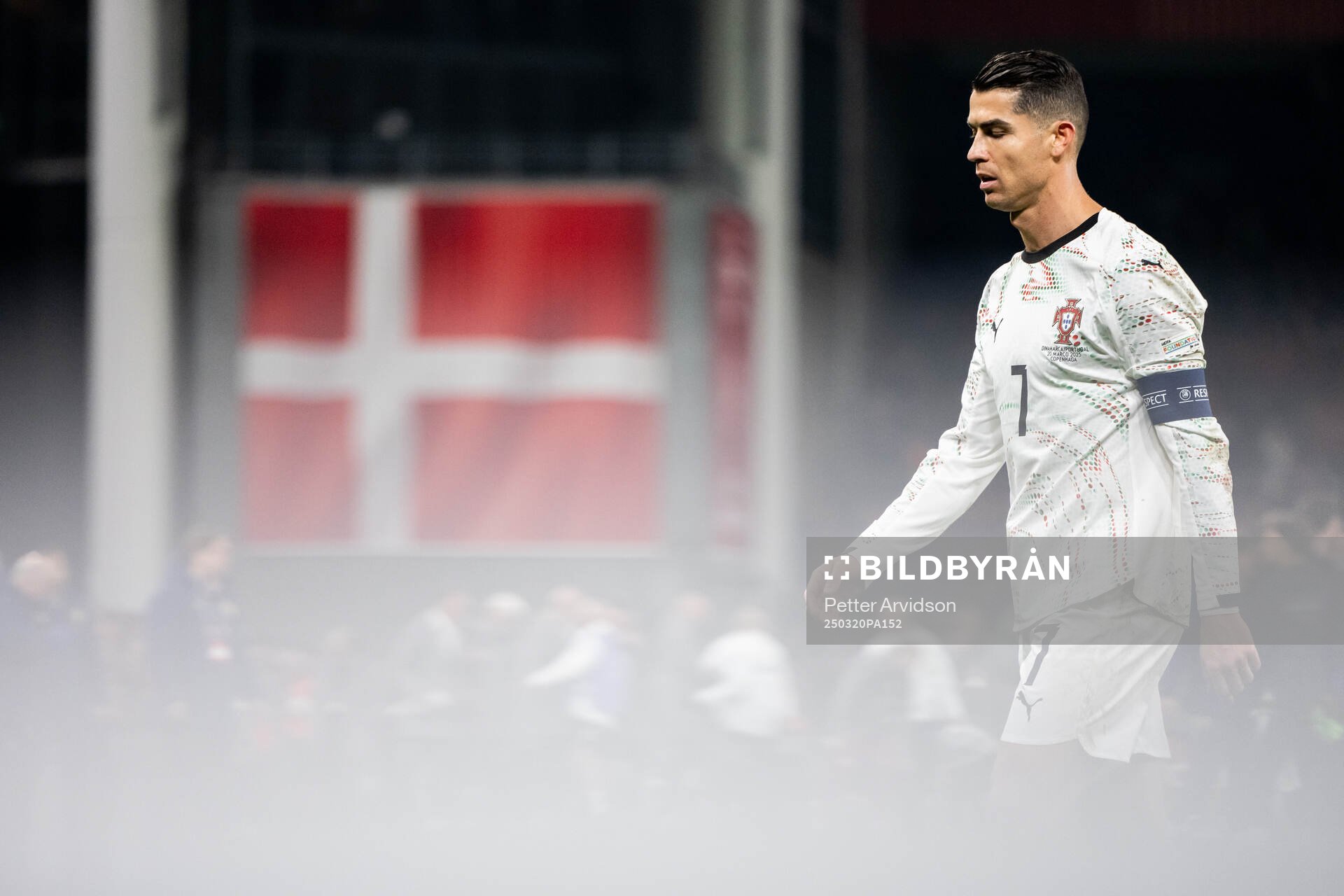 Cristiano Ronaldo of Portugal looks dejected