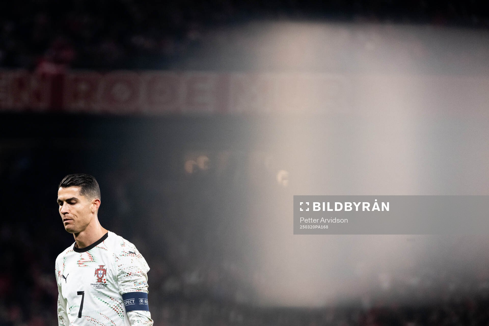 Cristiano Ronaldo of Portugal looks dejected