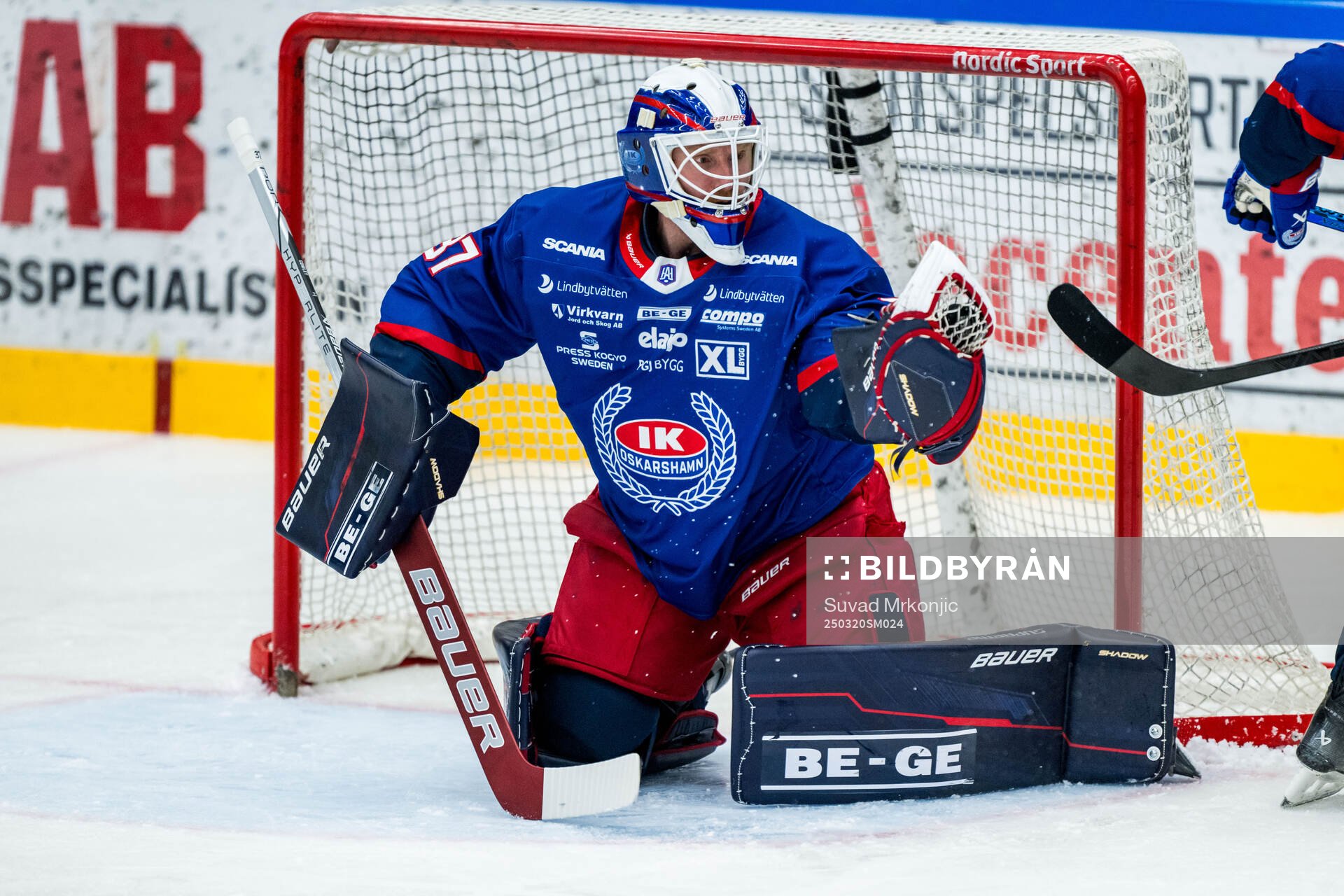 Oskarshamns målvakt Evan Cowley