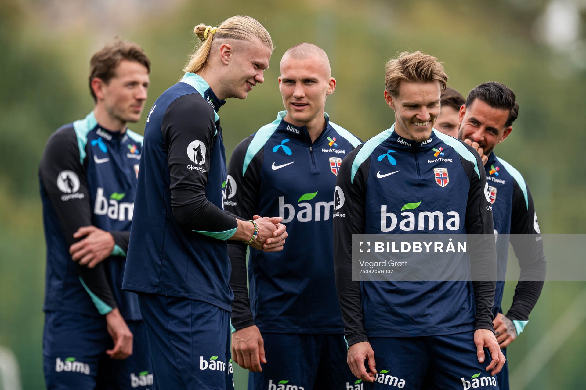 Erling Braut Haaland, Leo Østigård, Martin Ødegaard and