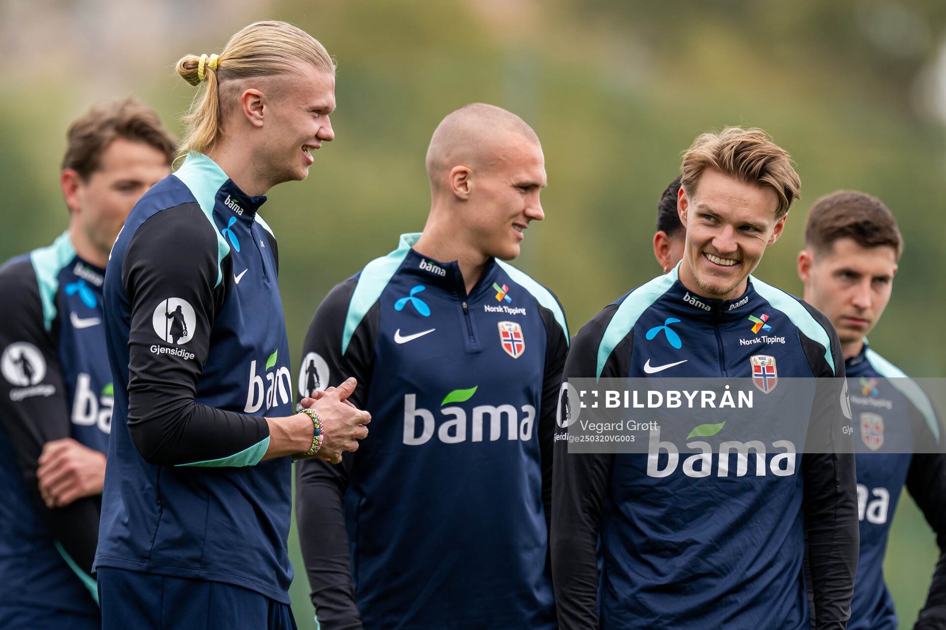 Erling Braut Haaland, Leo Østigård and Martin Ødegaard