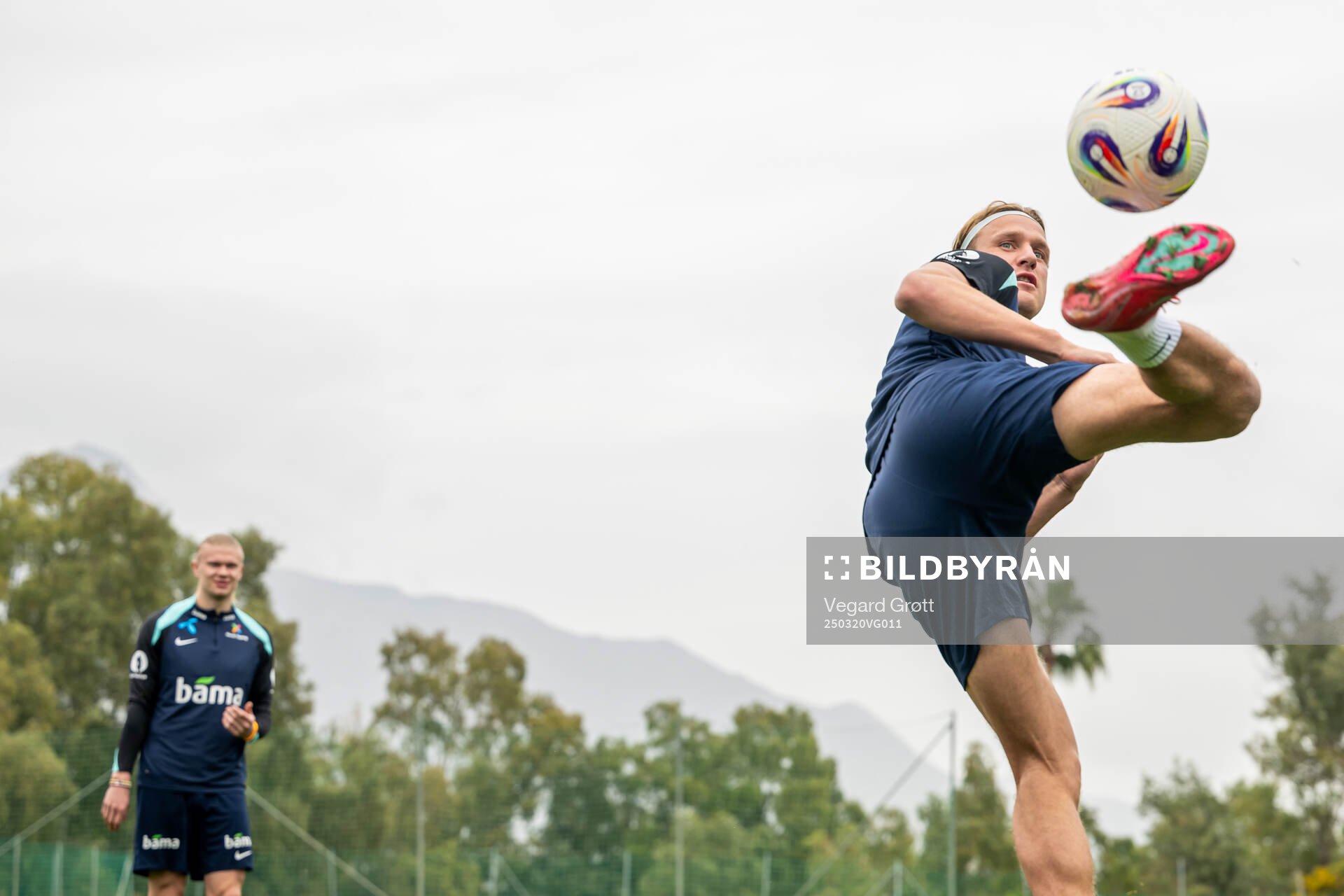 Erling Braut Haaland and Erik Botheim of the Norwegian