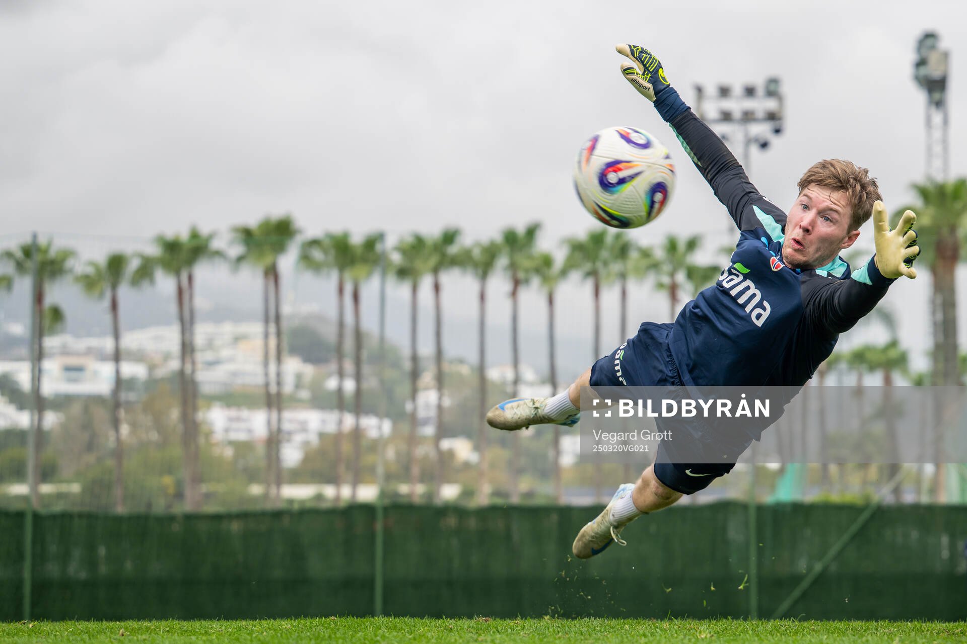 Goalkeeper Mathias Dyngeland of the Norwegian national