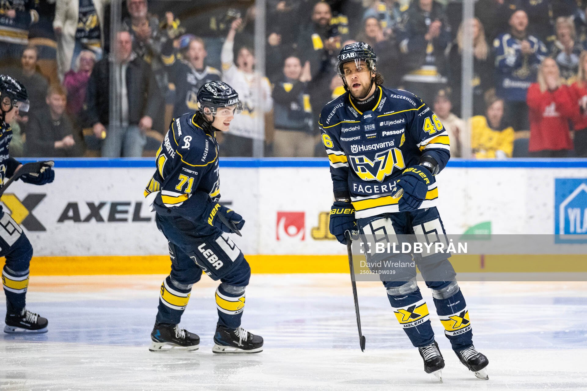 HV71s Joona Luoto jublar