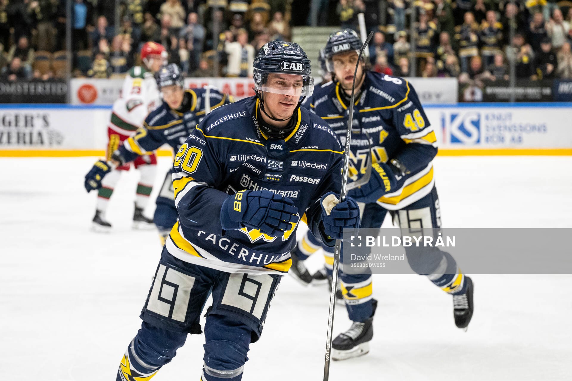 HV71s Andre Petersson jublar