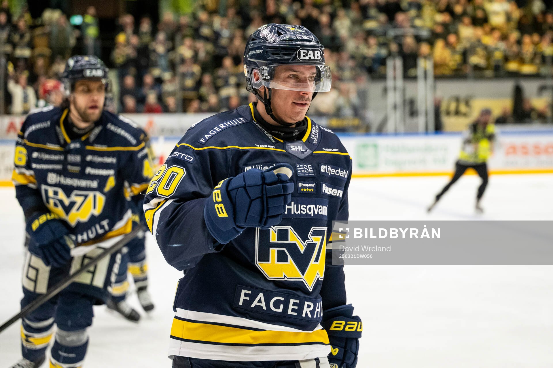 HV71s Andre Petersson jublar