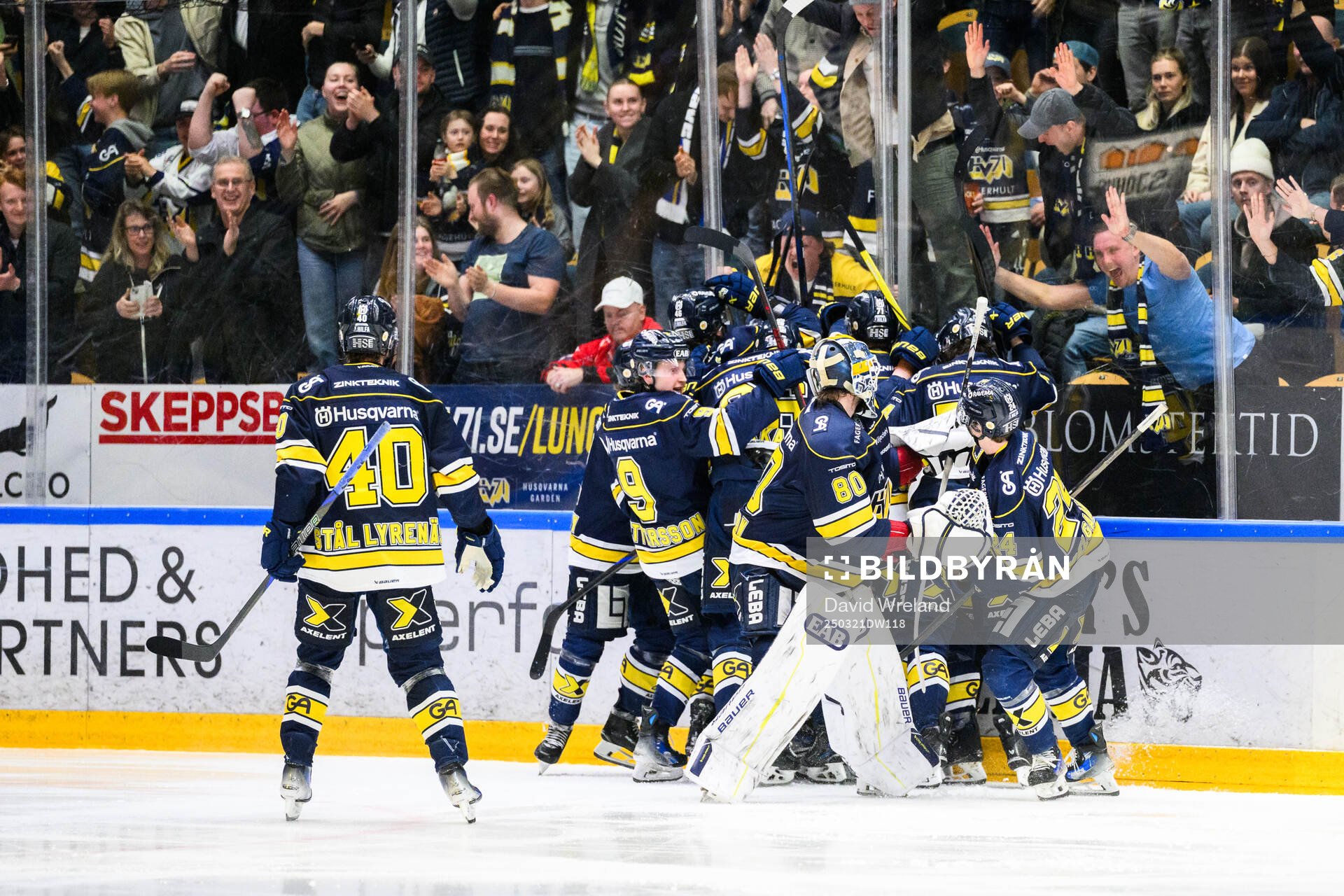 HV71s spelare jublar