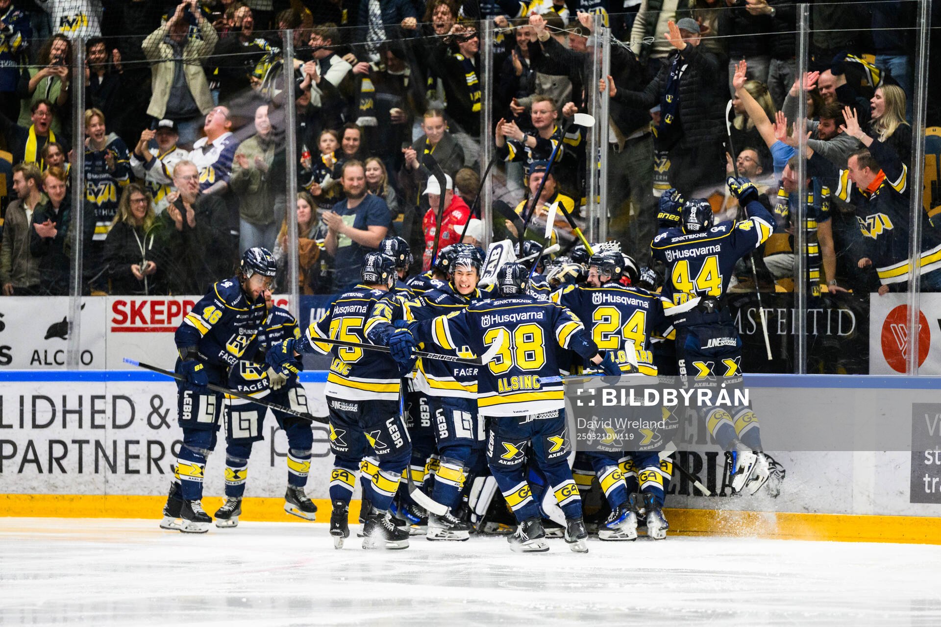 HV71s spelare jublar