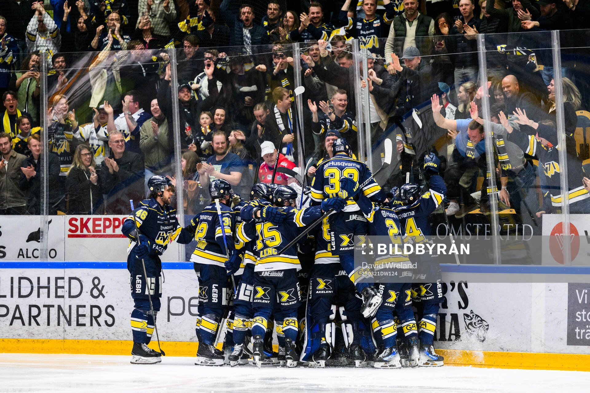 HV71s spelare jublar