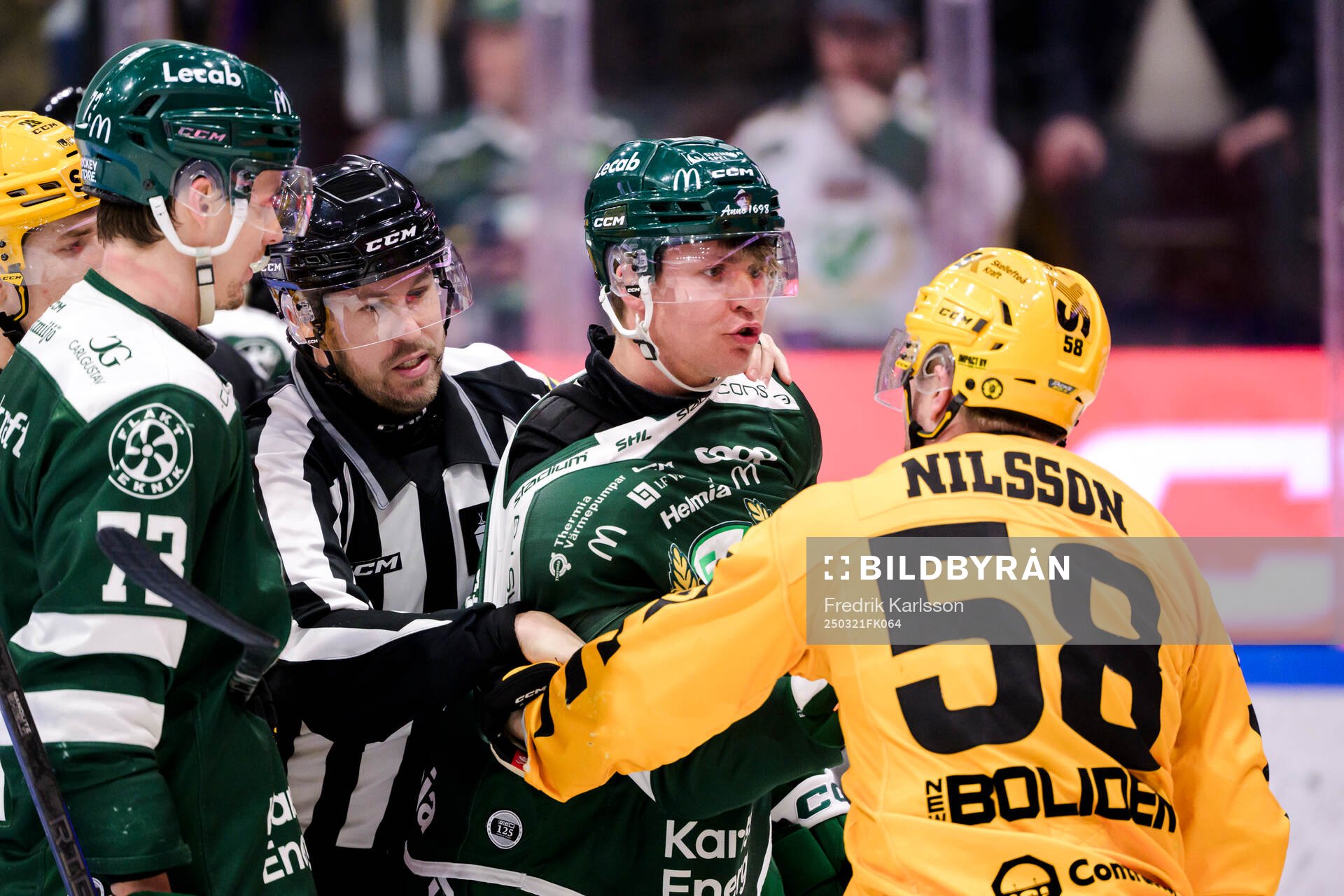 Färjestads Oliver Eklind och Skellefteås Oskar Nilsson