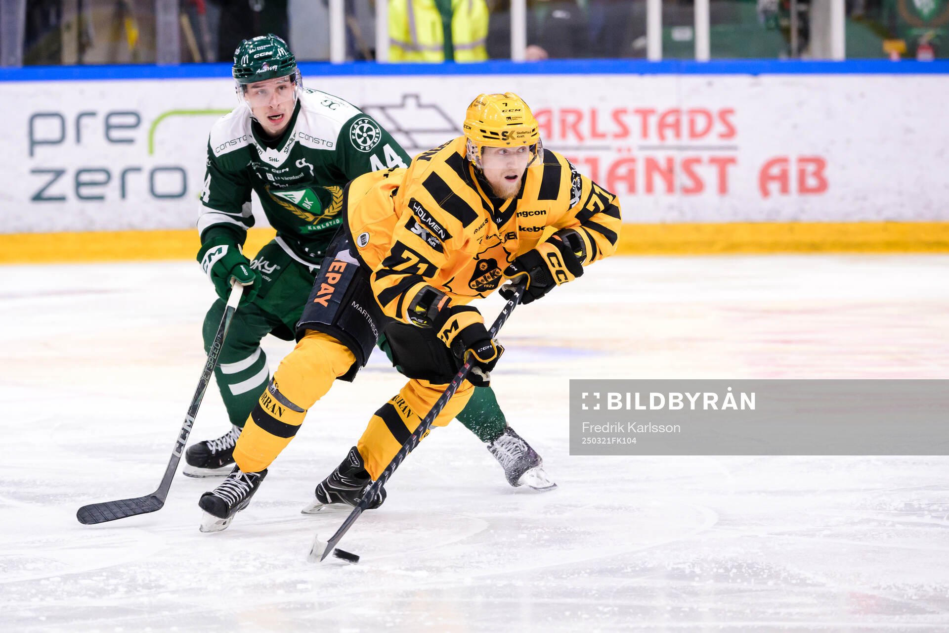 Färjestads Quinn Schmiemann och Skellefteås Jonathan