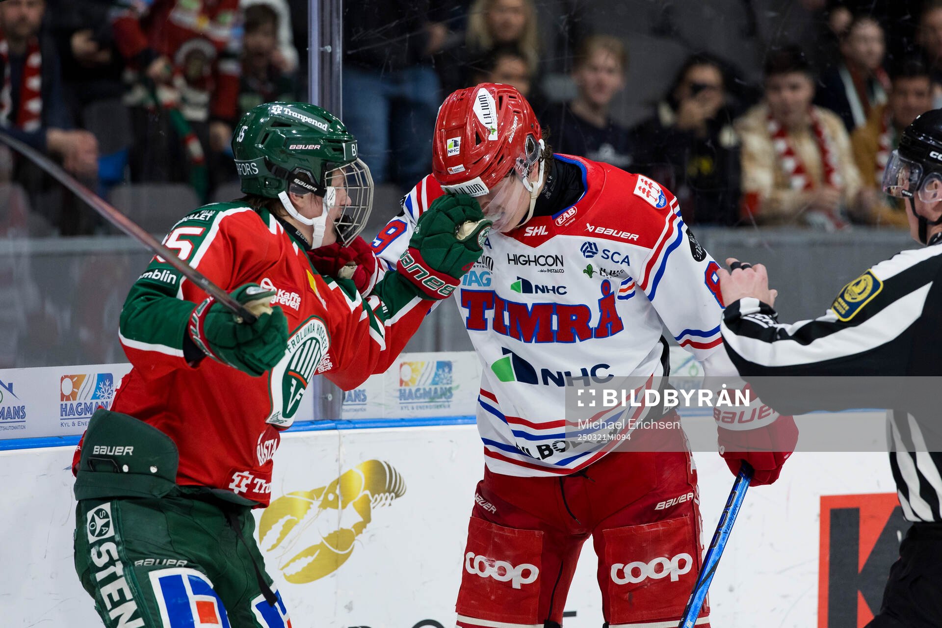 Frölundas Ivar Stenberg och Timrås Oliver Kapanen