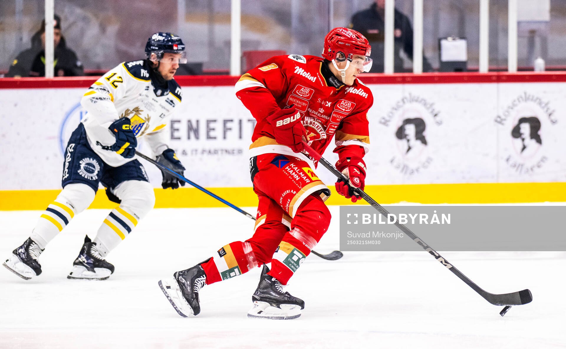 Södertäljes Viktor Liljegren och Kalmars Martin Schreiber