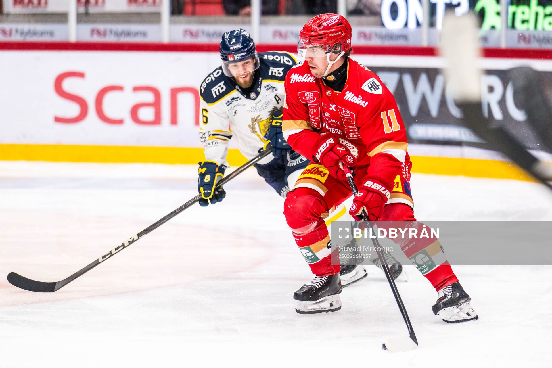 Södertäljes Olli Vainio och Kalmars Mathias Wigley och