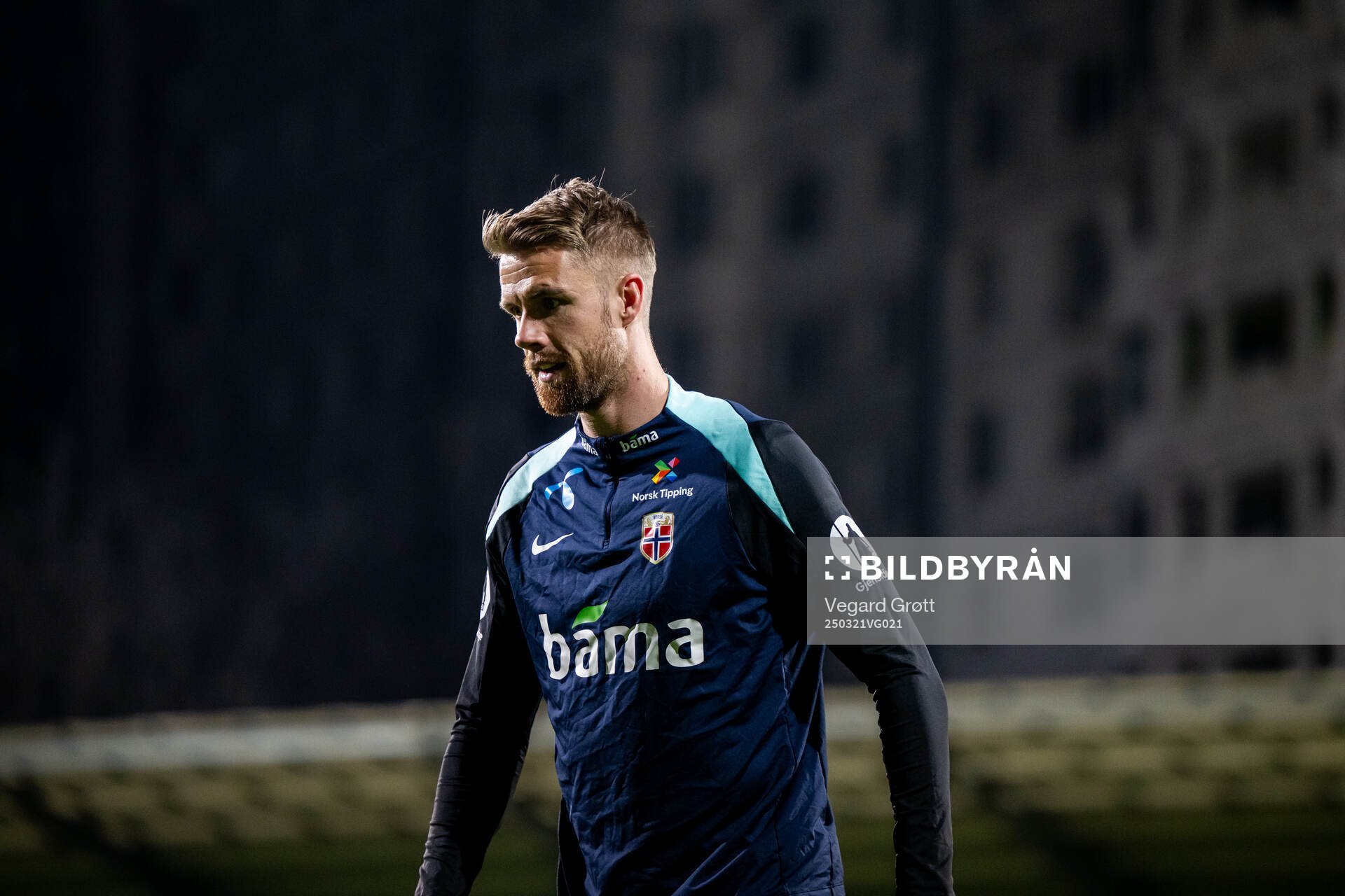 Kristoffer Ajer of the Norwegian national football team