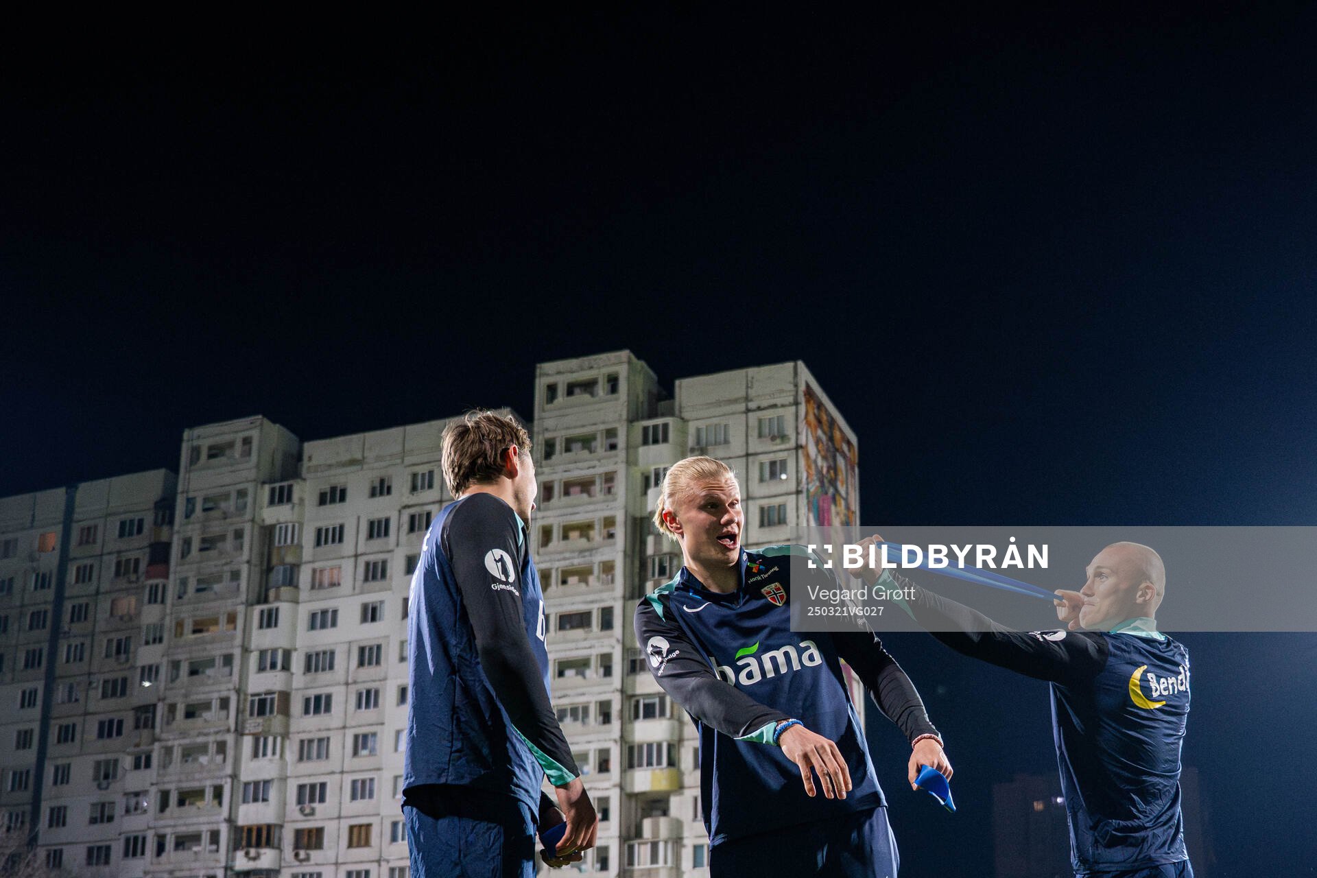 Erling Braut Haaland and Leo Østigård of the Norwegian