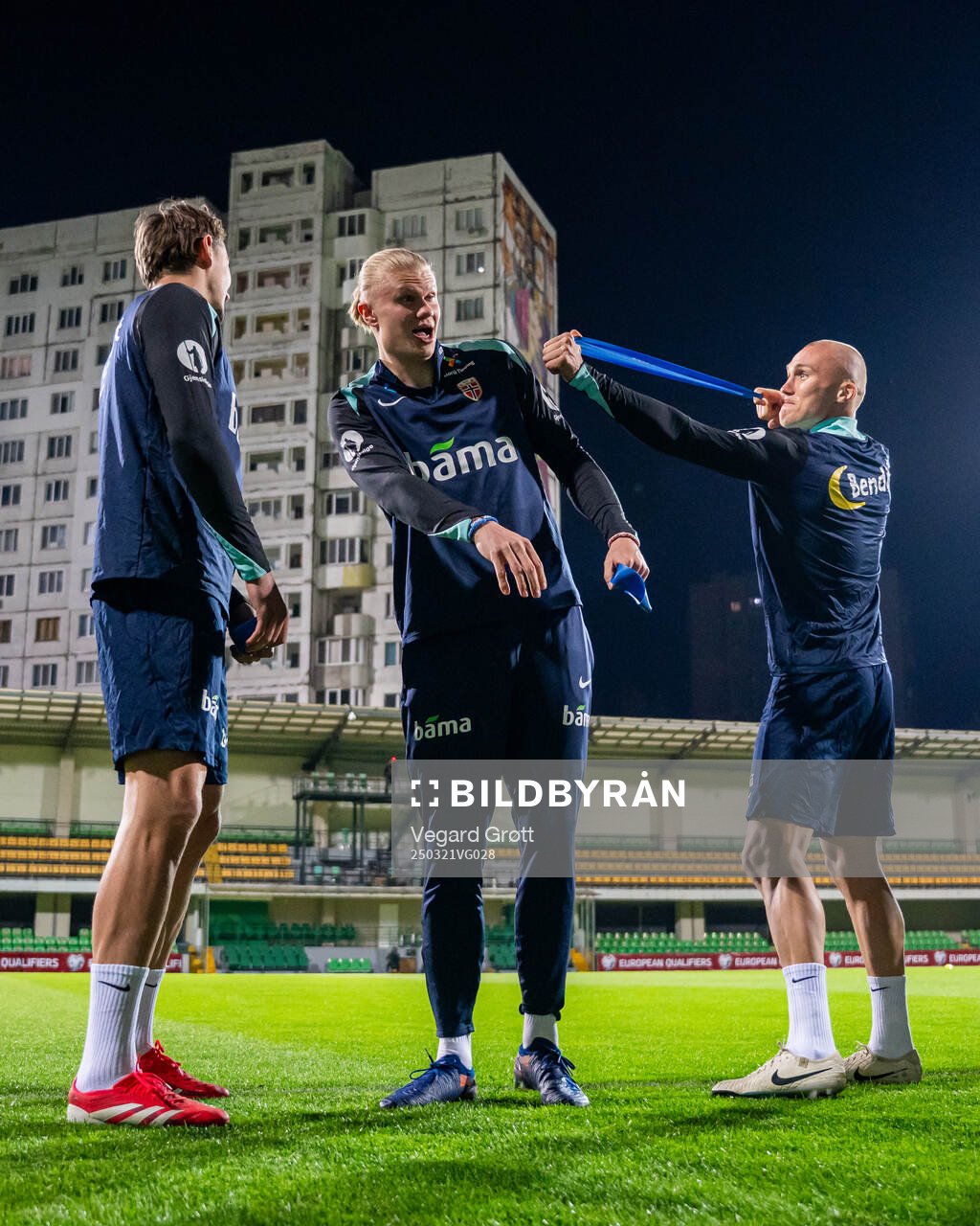 Erling Braut Haaland and Leo Østigård of the Norwegian