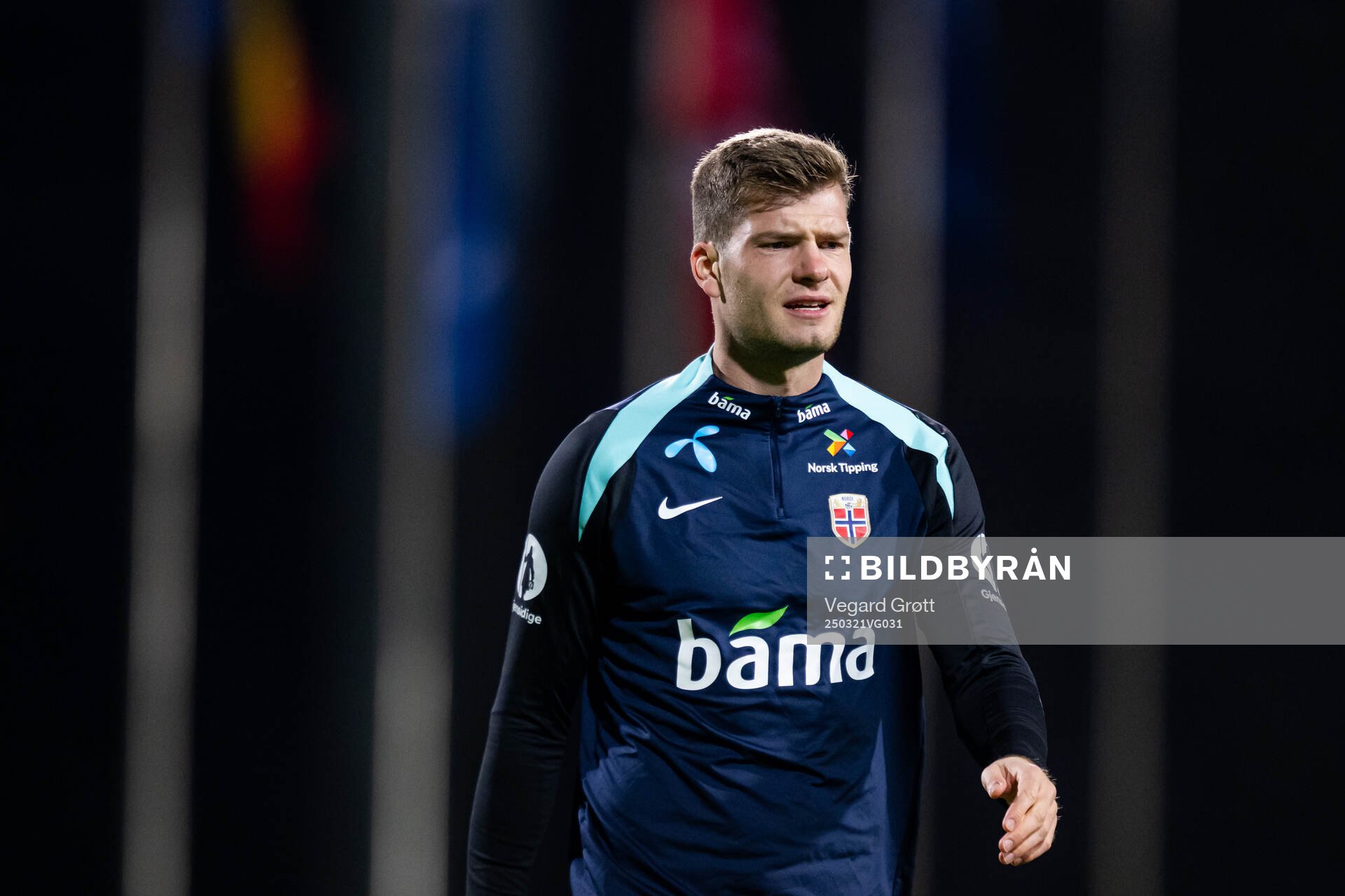 Alexander Sørloth of the Norwegian national football team