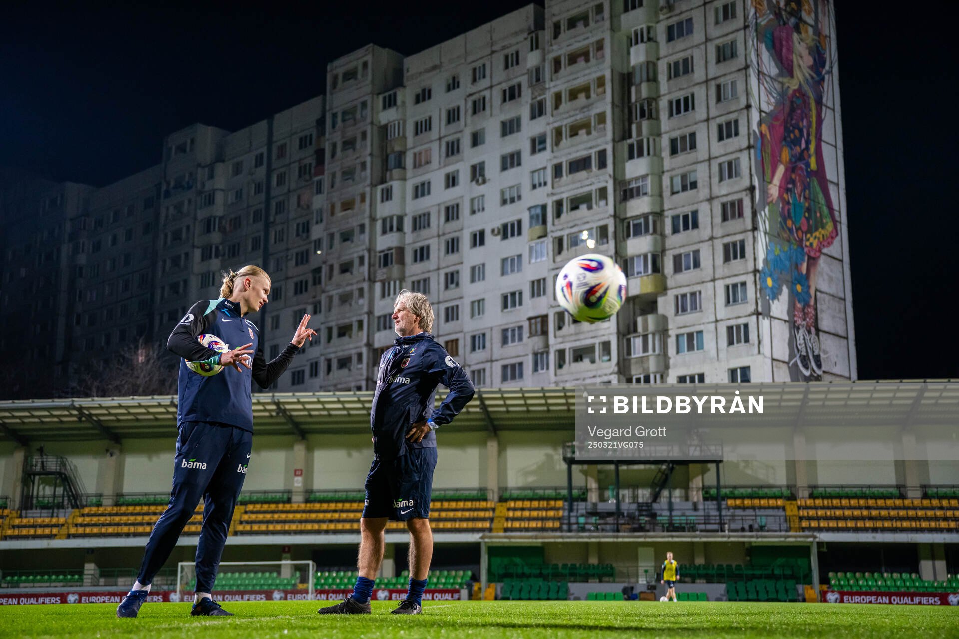 Erling Braut Haaland and assistant coach Kent Bergersen of