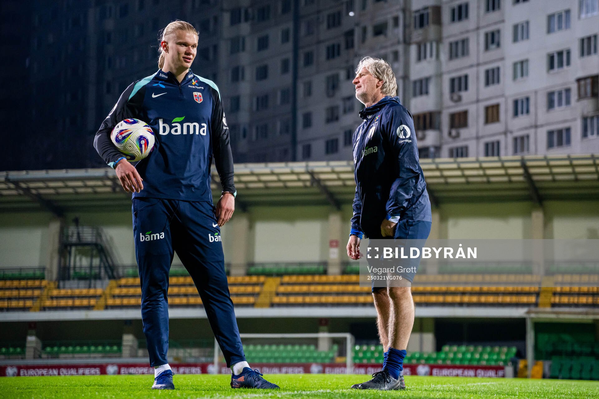 Erling Braut Haaland and assistant coach Kent Bergersen of