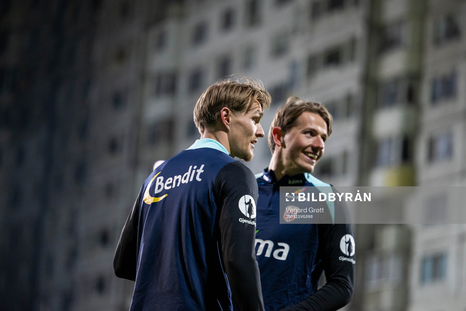 Martin Ødegaard and Sander Berge of the Norwegian national