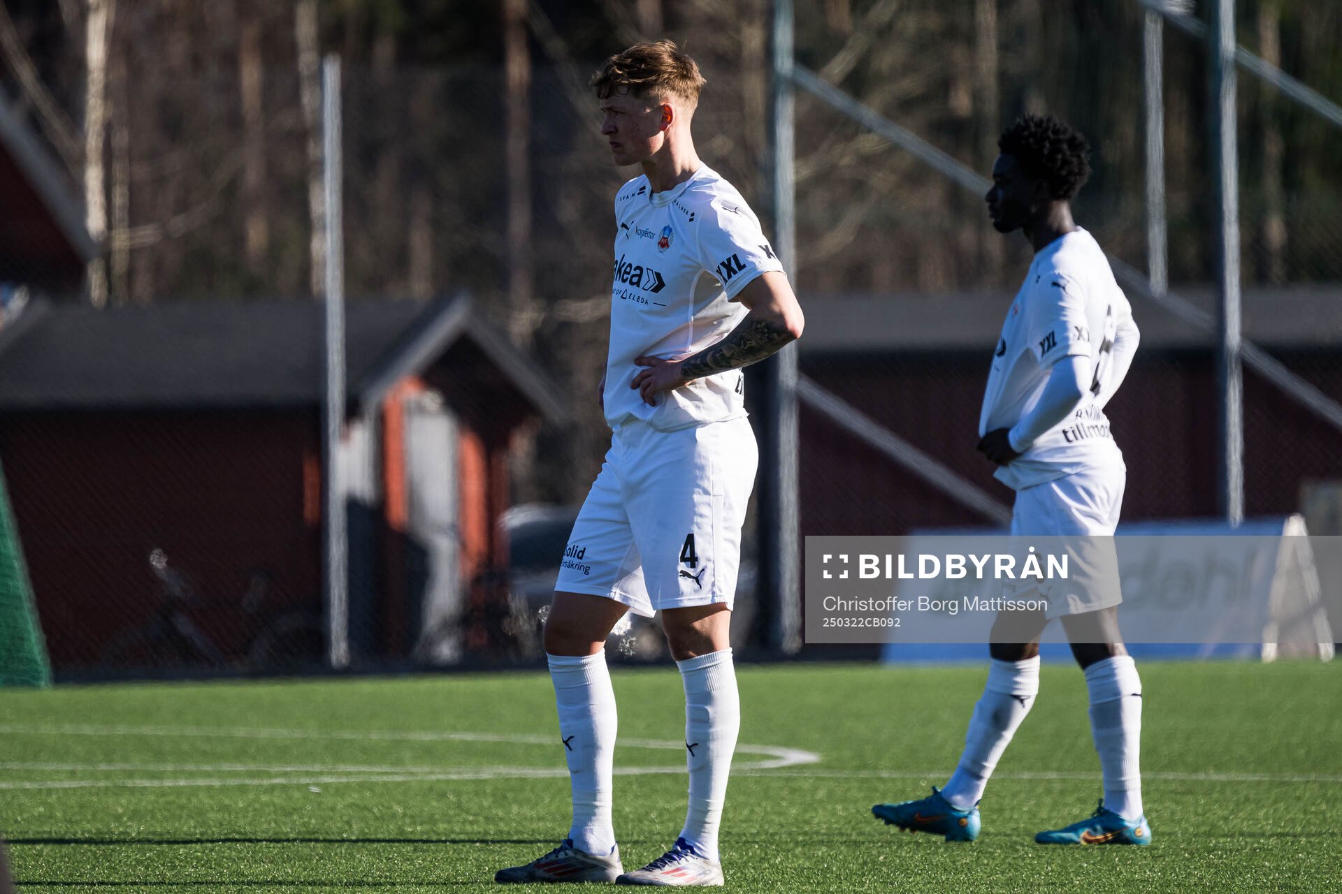 Helsingborgs Marcus Gudmann och Samuel Asoma deppar