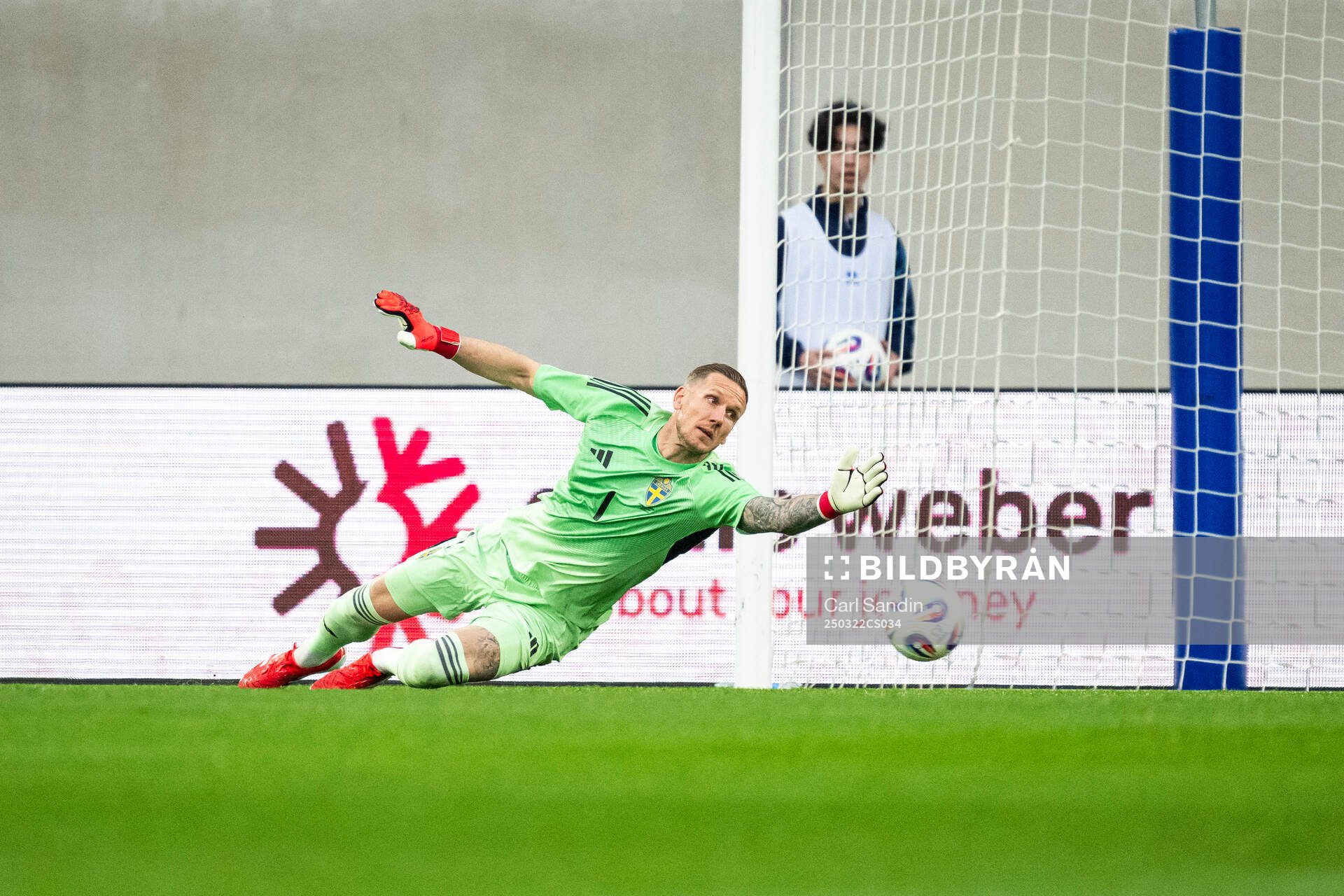 Goalkeeper Robin Olsen of Sweden