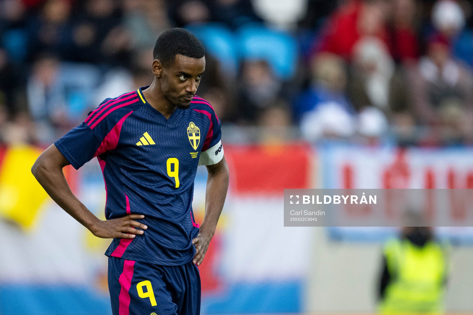 Alexander Isak of Sweden looks dejected