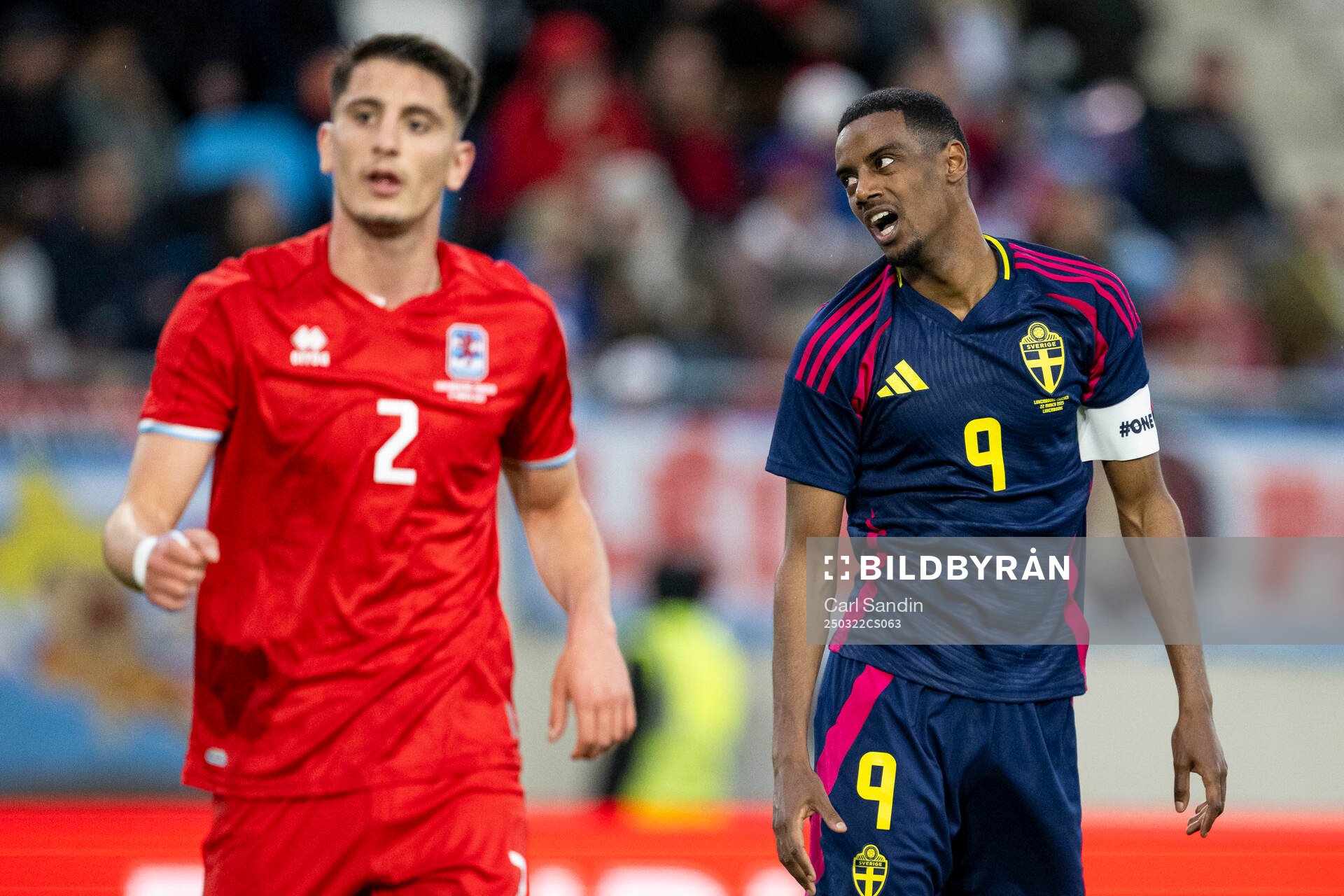 Alexander Isak of Sweden looks dejected