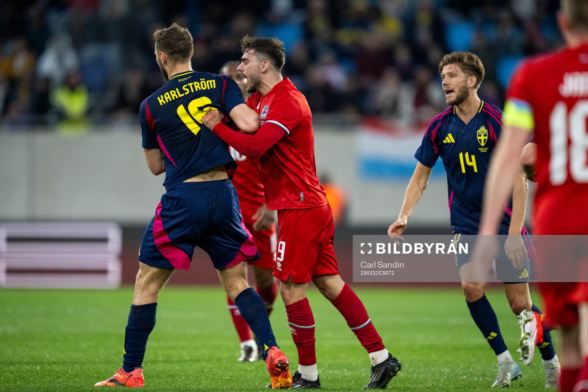 Jesper Karlström of Sweden and Daniel Sinani of Luxembourg