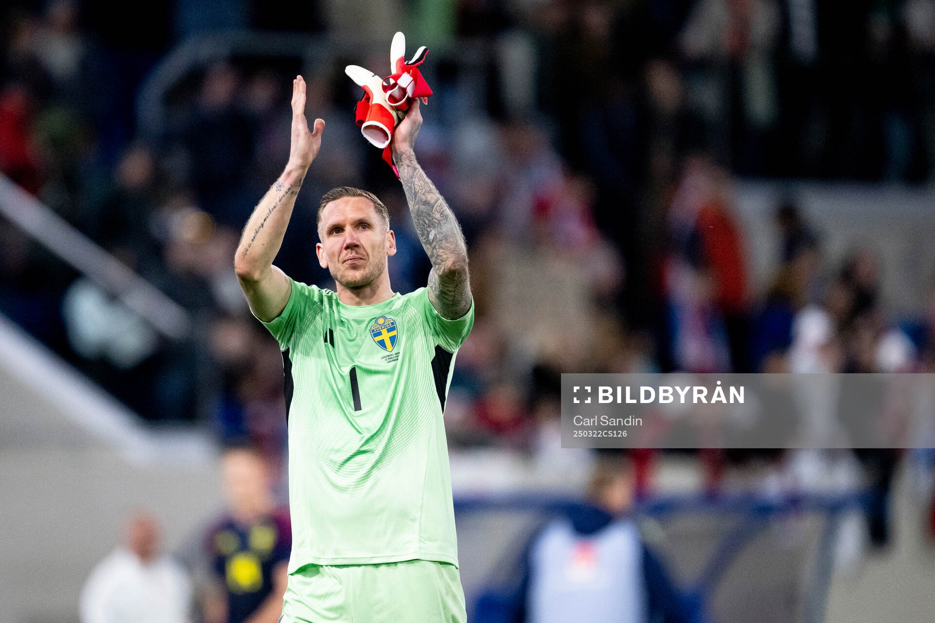 Goalkeeper Robin Olsen of Sweden