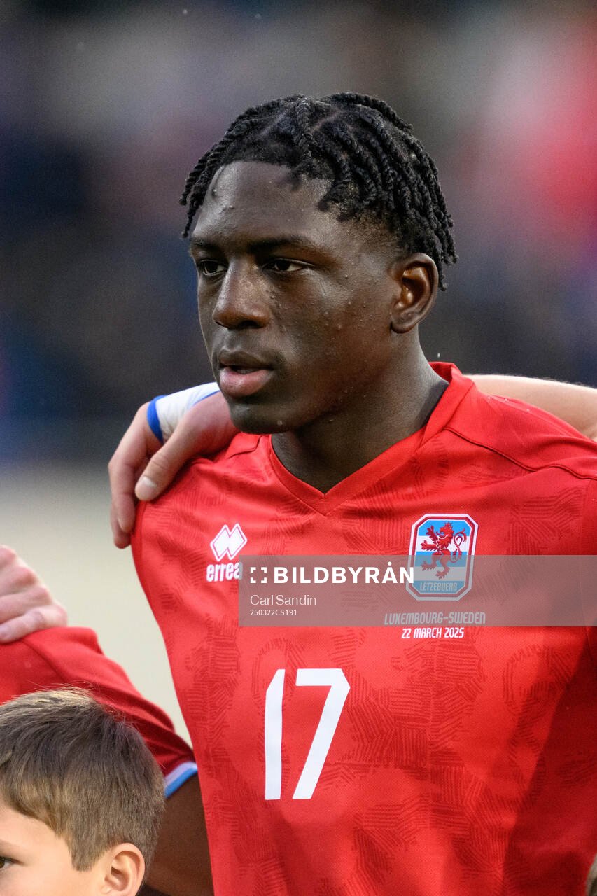 Brian Djomeni Madjo of Luxembourg at lineup