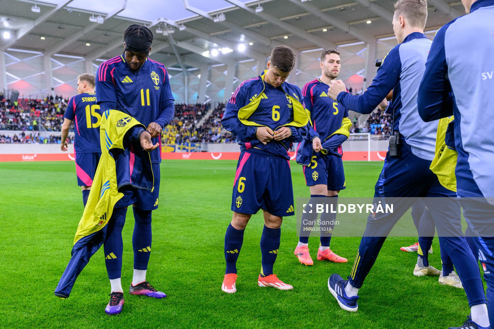 Anthony Elanga, Samuel Dahl and Gabriel Gudmundsson of
