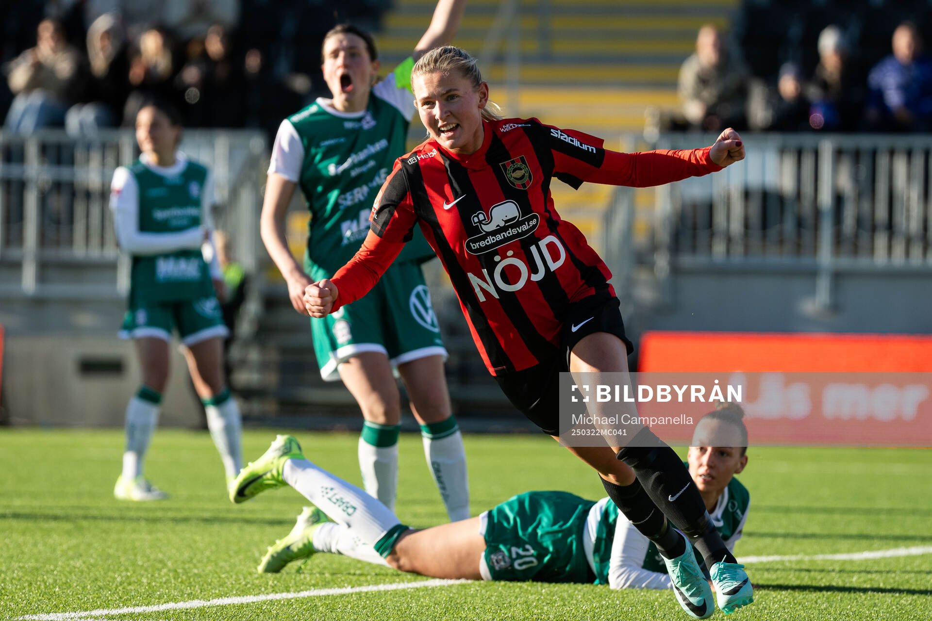 Brommapojkarnas Tuva Ölvestad jublar