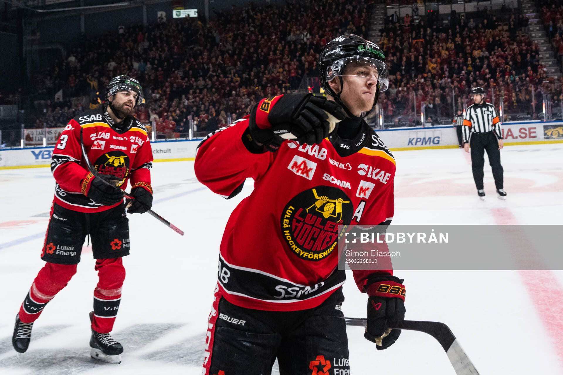 Luleås Frederic Allard och Jesper Sellgren jublar