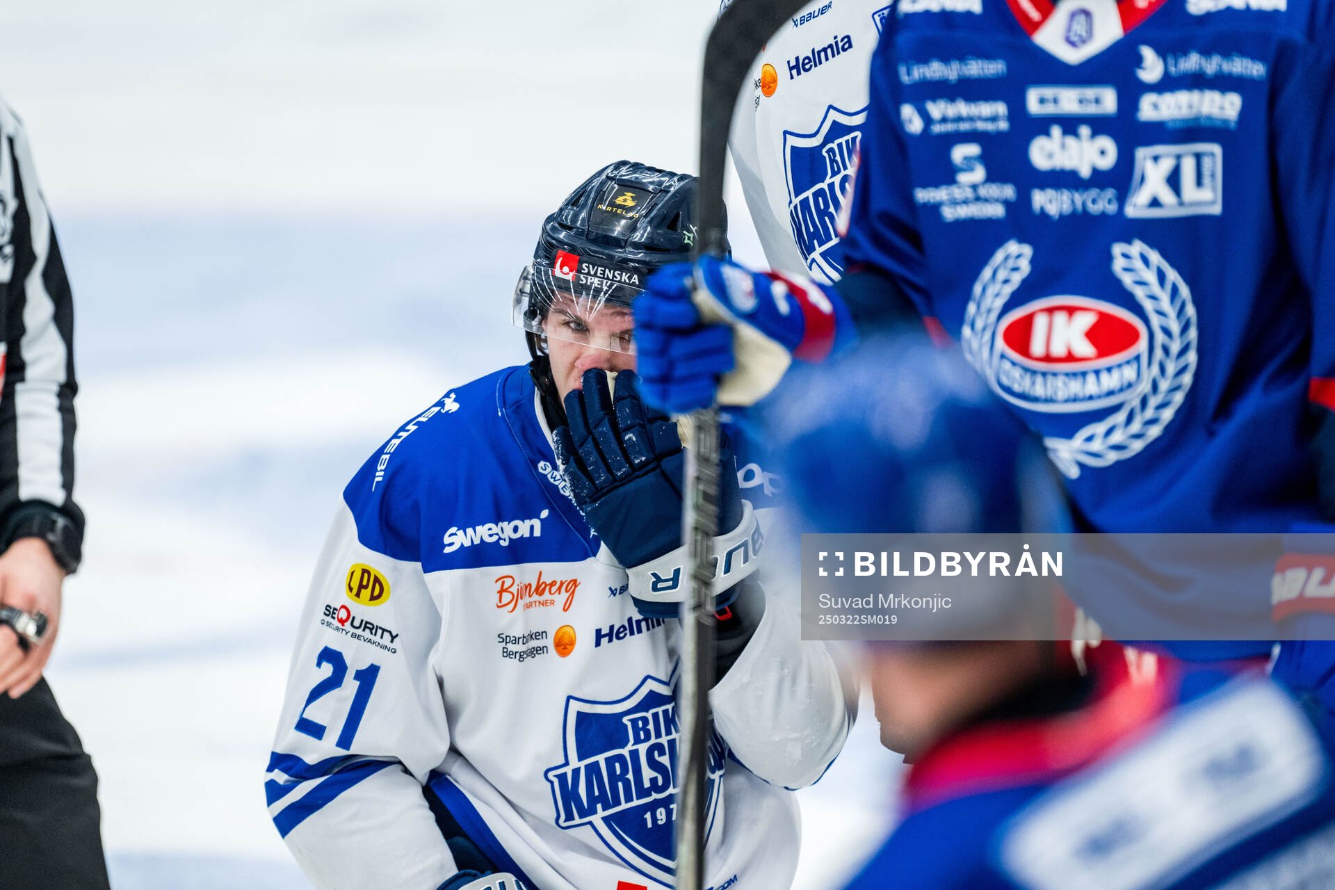 Karlskogas Christoffer Jansson har ont
