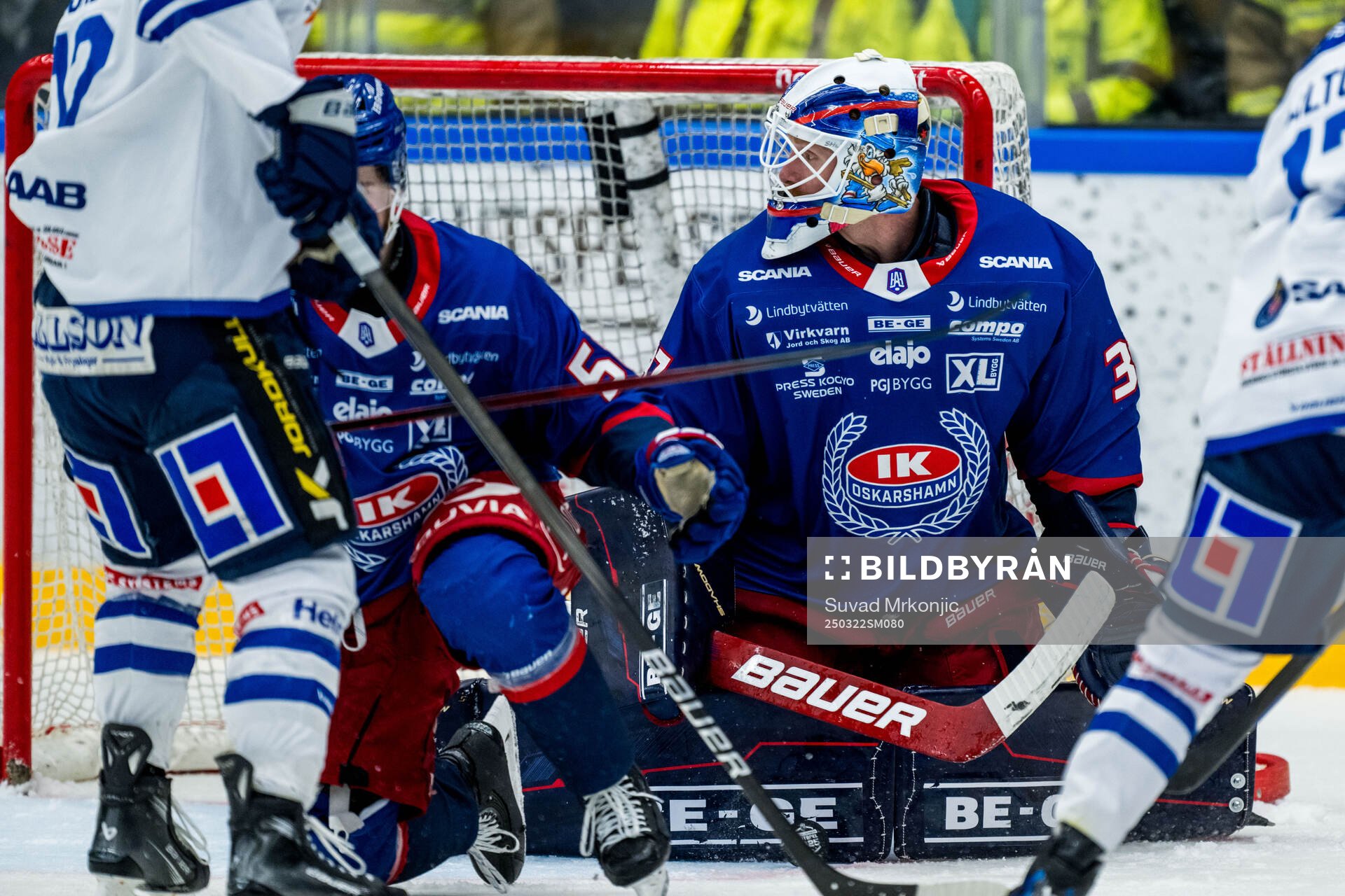 Oskarshamns målvakt Evan Cowley