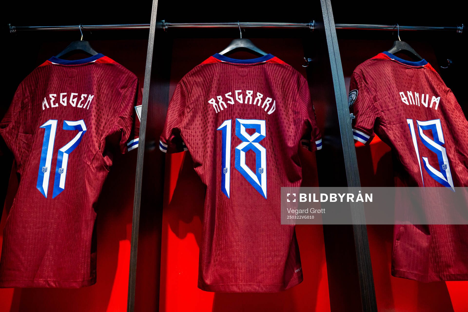The kits of Torbjørn Lysaker Heggem, Thelo Aasgaard and