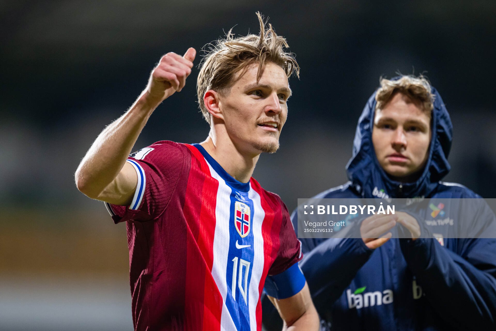 Martin Ødegaard and Andreas Schjelderup of Norway
