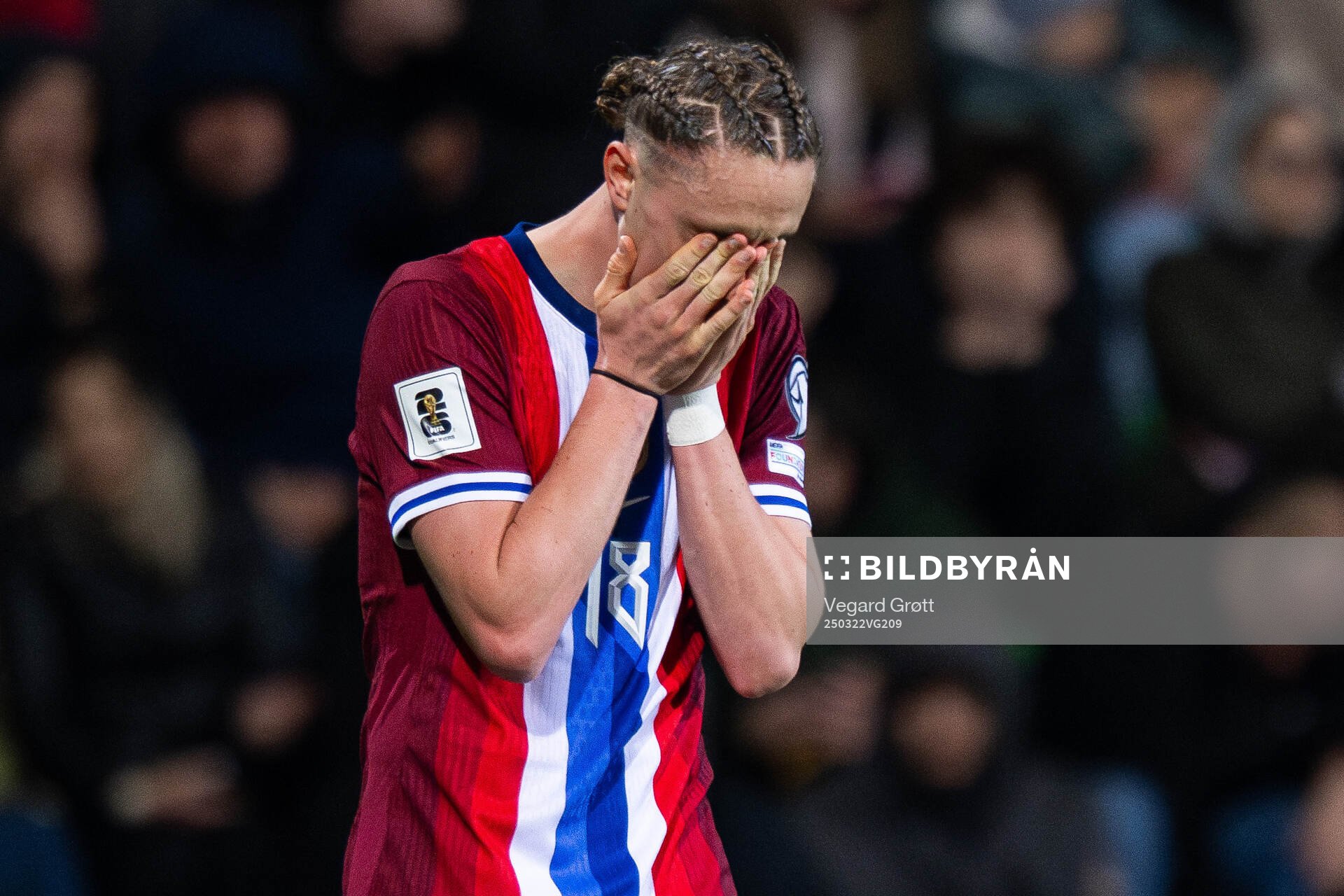 Thelo Aasgaard of Norway reacts